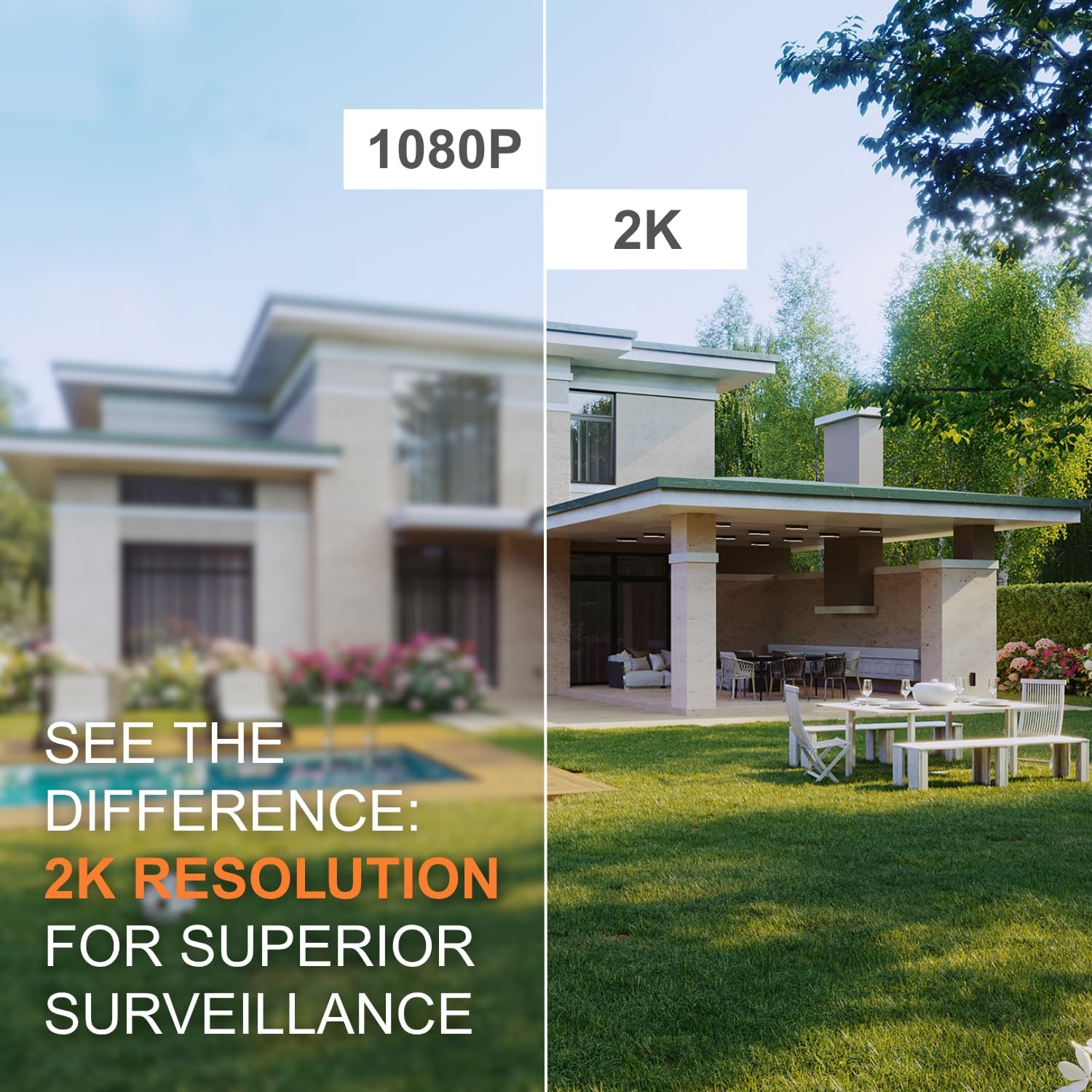 3MP 2K Window Camera, Dual Band Wifi Indoor Security Camera with Starlight Night Vision, 24/7 Recording, 2.4M Cable,No Drilling Required, Easy Installation