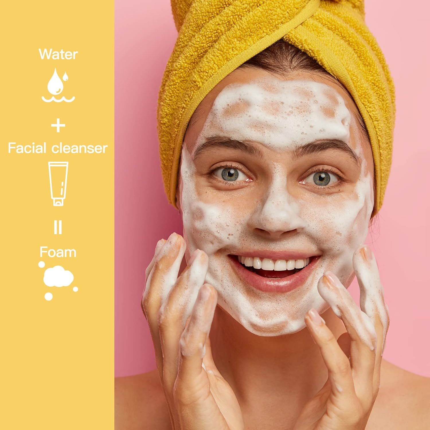 Tekson 10PCS Soap Foam Bottle (2 Oz), Empty Travel Foaming Lash Shampoo for Cleanser, Dispenser (Yellow Pump) image number 2