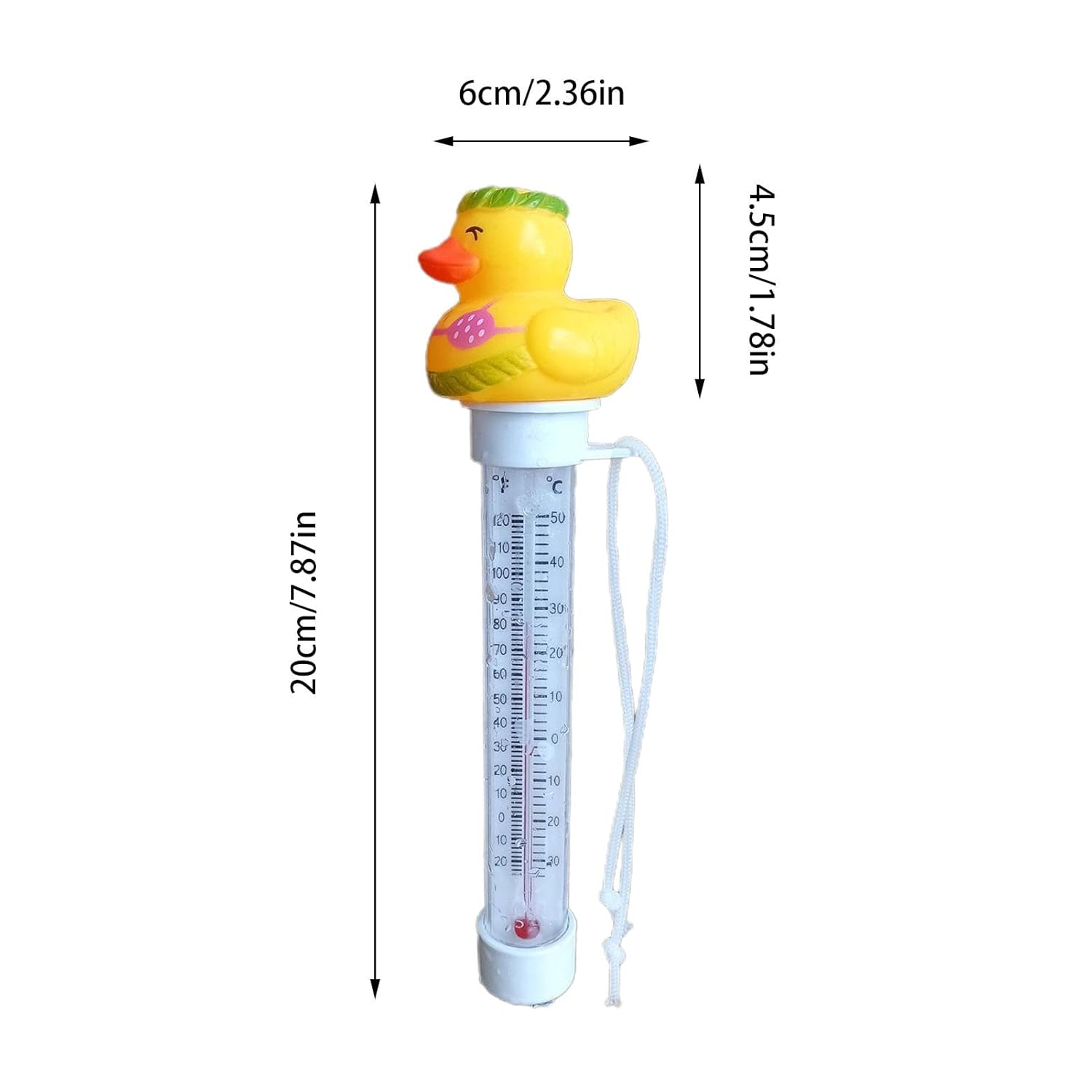 Pool Temperature Meter Floating Easy Read - Duck Kids Bath Temperature Meter Easy Read with String,Water Temperature Gauge Easy Read for Swimming Pool Ice Bath Spa Hot Tub Aquariums Ponds