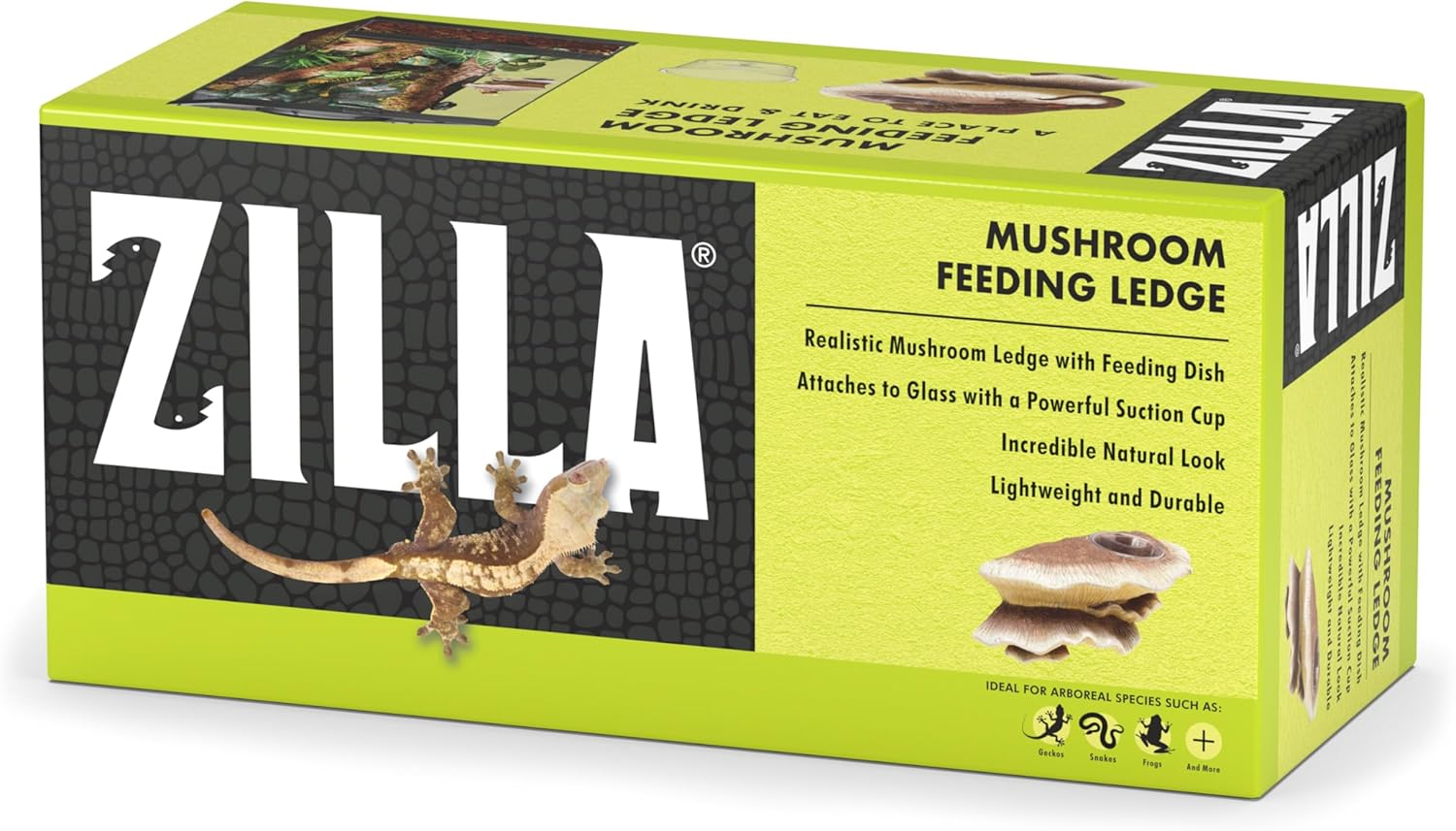 Zilla Vertical D&eacute;cor Mushroom Feeding Ledge One Size,Brown 9.5 In image number 4