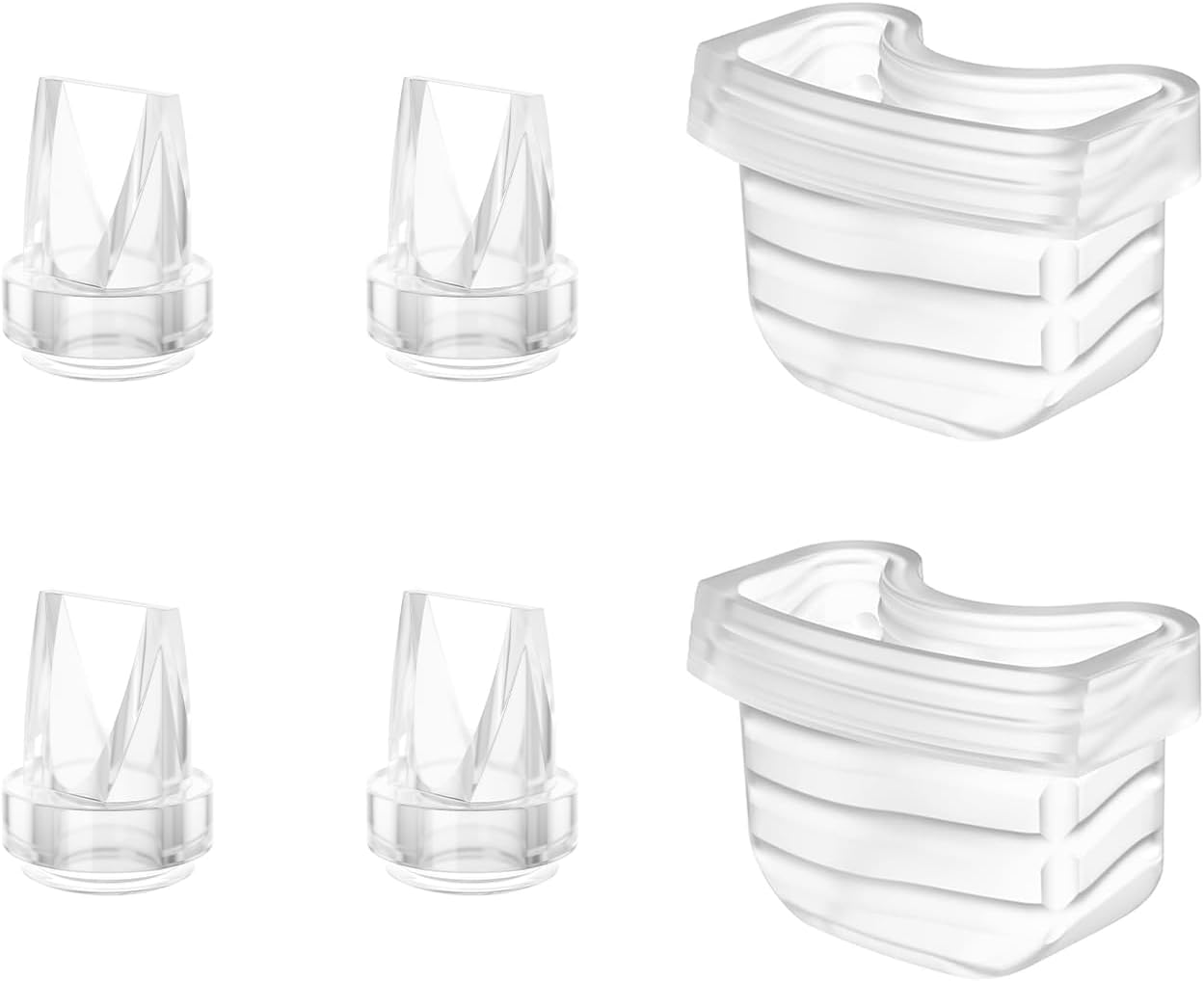 Duckbill Valve Silicone Diaphragm 6Pcs, Suitable for Mommed S21 Breast Pump, Compatiable with Missaa Mumgaroo S18/S19, Breast Pump Parts Replace Accessories image number 3