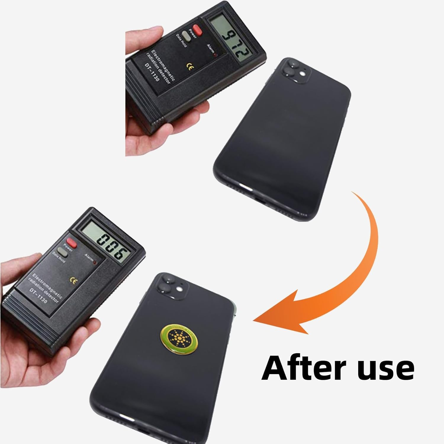 EMF Stickers Blocker Neutralize Shield Protection - 6Pcs EMF Blocker for Cell Phone/Laptops/Tv/Electronic Devices, Quantum Shield Stickers for Wifi/5G Radiation Protection (6, Silver) image number 4