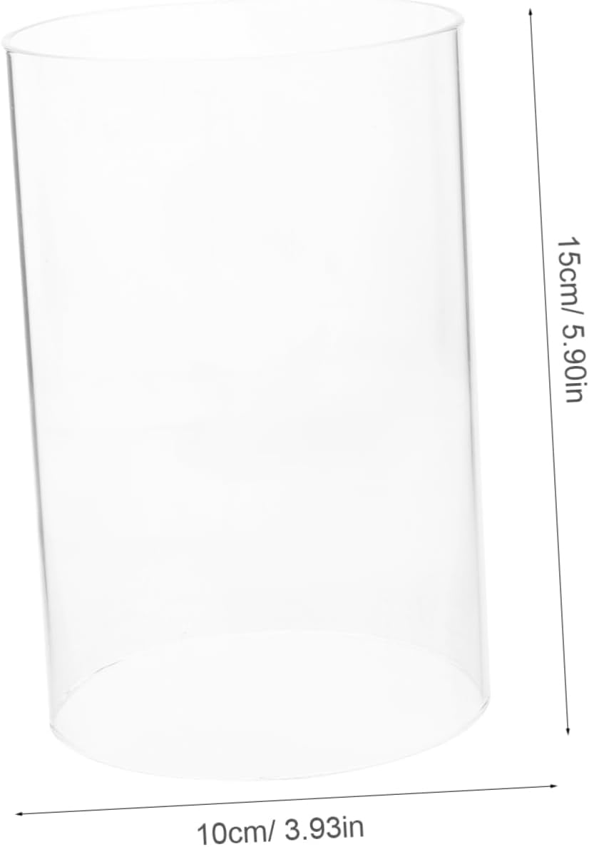 RORPOIR 2Pcs Glass Candle Open Ended Candle Shades for Pillar and Windproof Holders for Home Decor image number 1