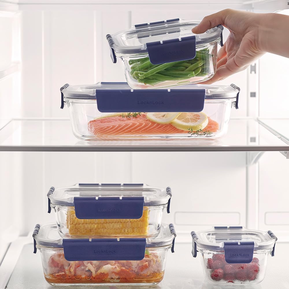 Locknlock Top Class Glass with Tritan Lid Rectangular - 2L image number 4