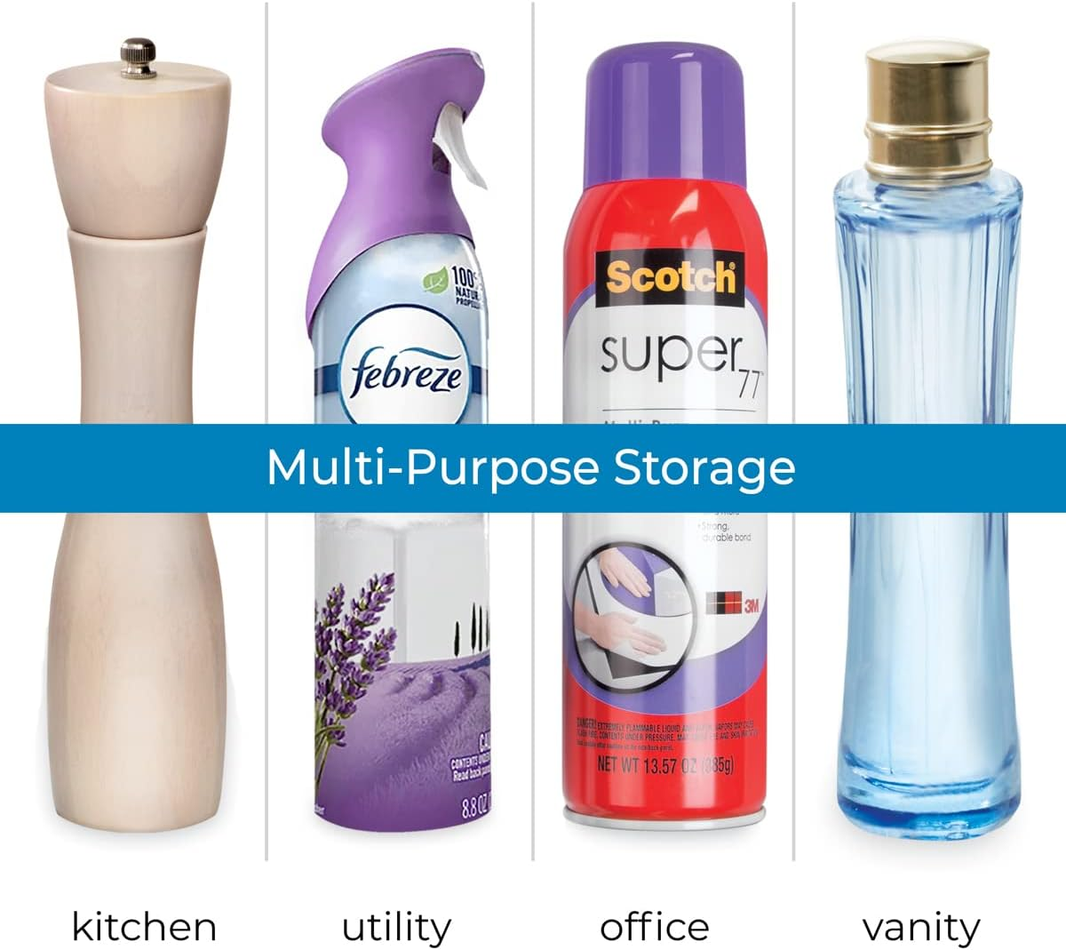 Interdesign Linus Plastic Herb Rack, Medium Size, Clear image number 5