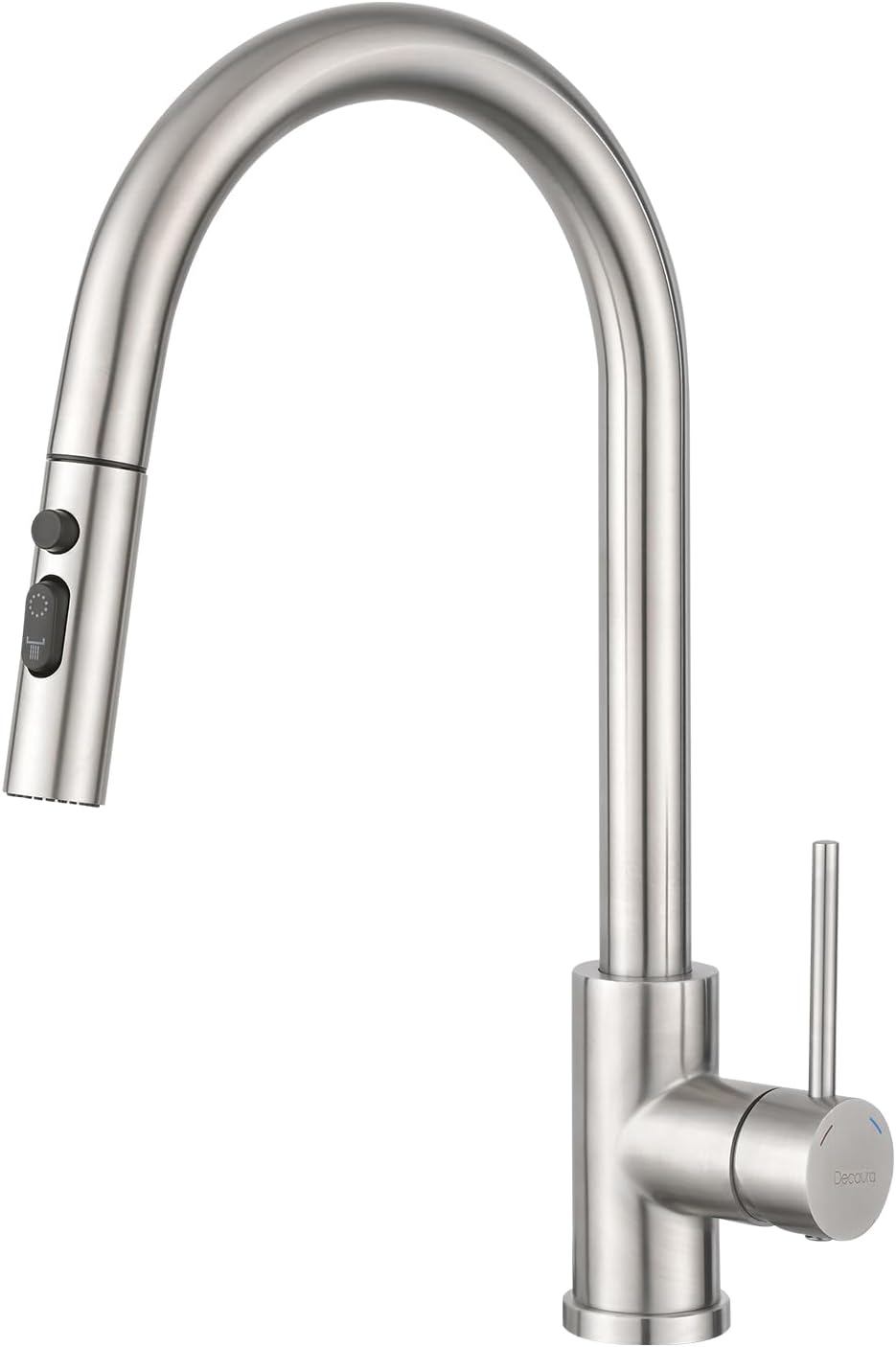 Decaura Polished Chrome Lead-Free Kitchen Mixer Taps Pull Out 3-Mode Metal Sprayer Laundry Sink Mixer Tap 360&deg; Swivel Spout (Chrome)
