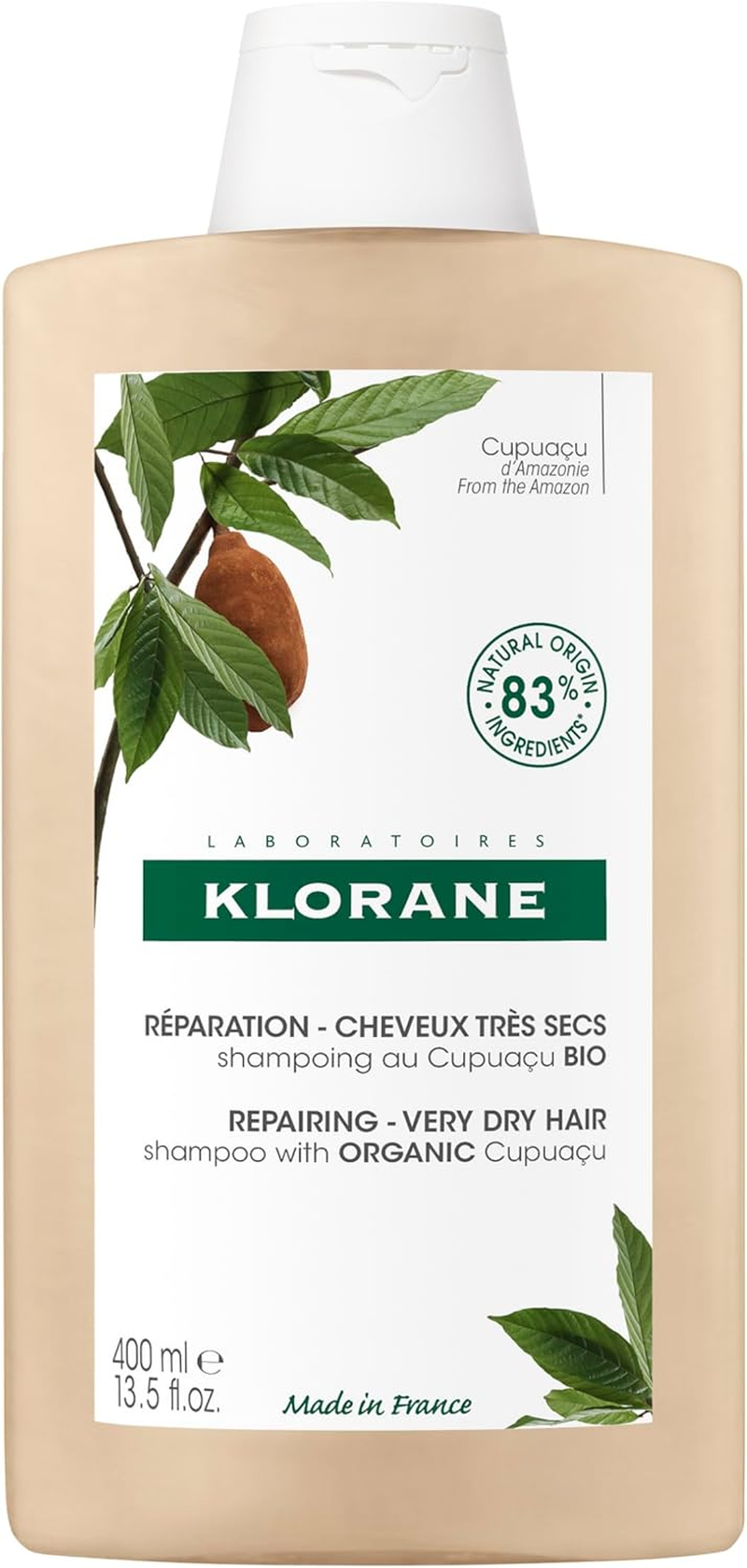 Klorane Intense Repairing Shampoo with Organic Cupuacu 400Ml - Damaged Hair image number 5