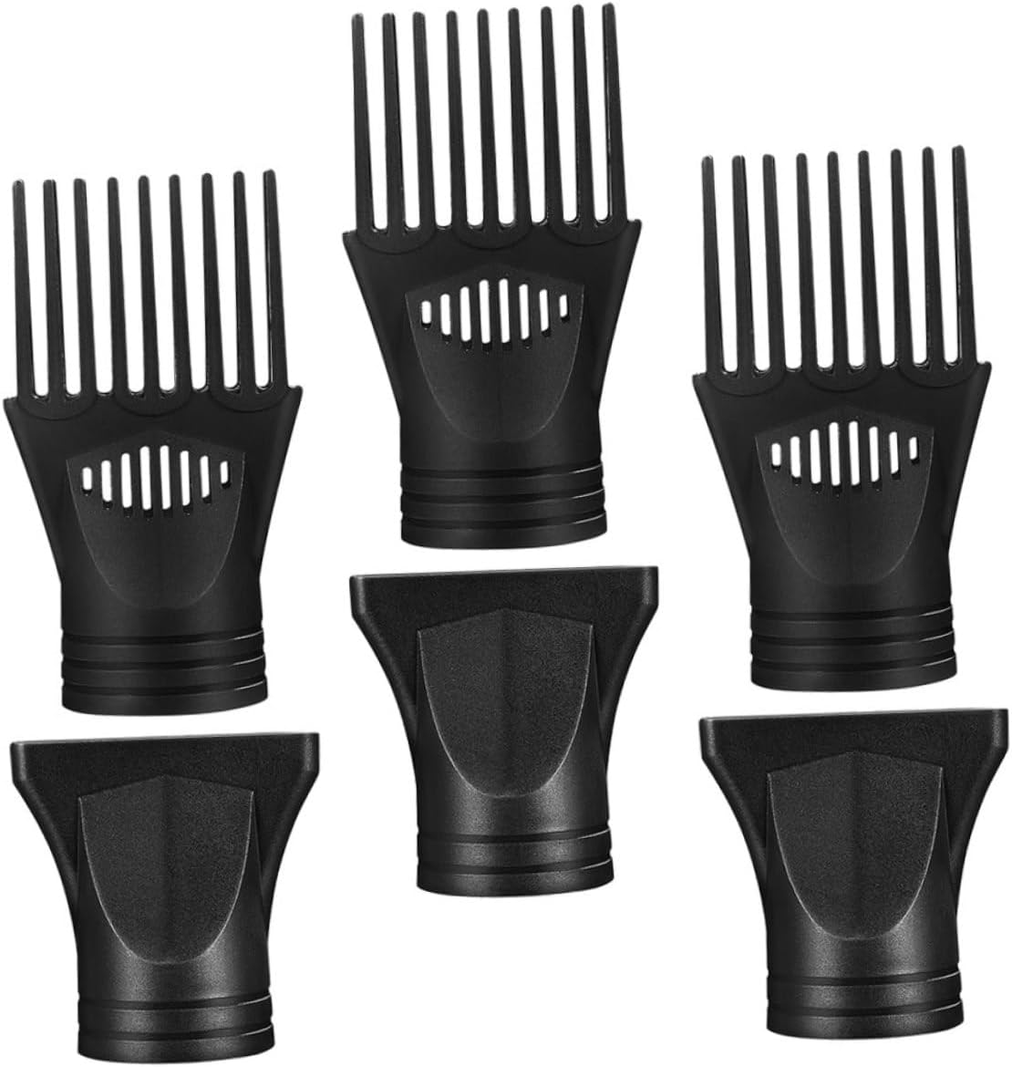 WOFASHPURET 6Pcs Universal Hair Dryer Nozzle Attachments for Professional Styling Compatible Most Blow Dryers Creative Hair Styling Tools Includes Diffuser and Concentrator Nozzles image number 6