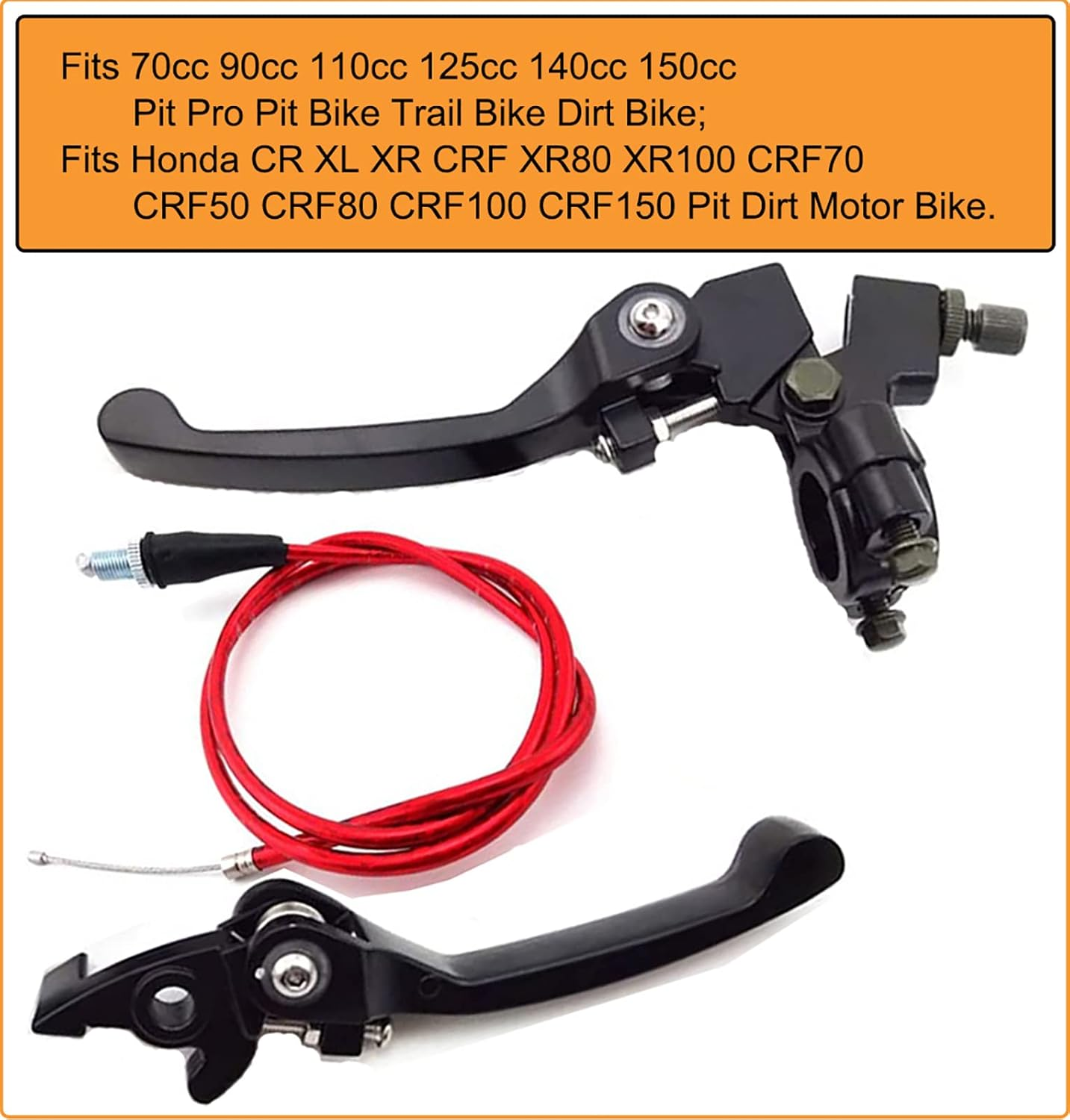 KAKO Clutch Brake Handle Levers for 22Mm 7/8 Inch Handlebar, Fit for 110Cc 125Cc 140Cc TTR SSR Xmotos Apollo 125 Pit Dirt Bike CRF50 CRF70 Motor Bike Motocross Parts image number 6