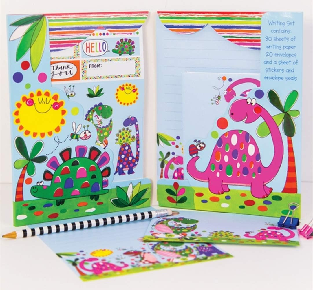 Rawr-Some Children'S Letter Writing Set Wallet by Rachel Ellen Designs - Dinosaur image number 1