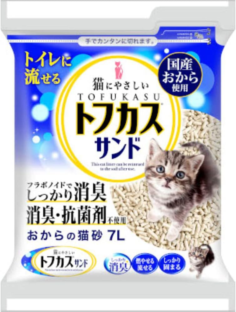 Tofukus Sand, Cat Litter, 2.5 Gal (7 L) X 4 Packs (Sold by Case) image number 1