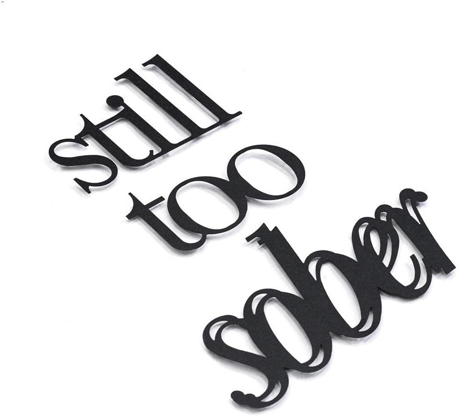 Hoagard Still Too Sober Metal Wall Art &ndash; Modern Inspirational Wall Decor, Minimalist Metal Sign for Living Room, Bedroom, Office, Gallery Aesthetic image number 1