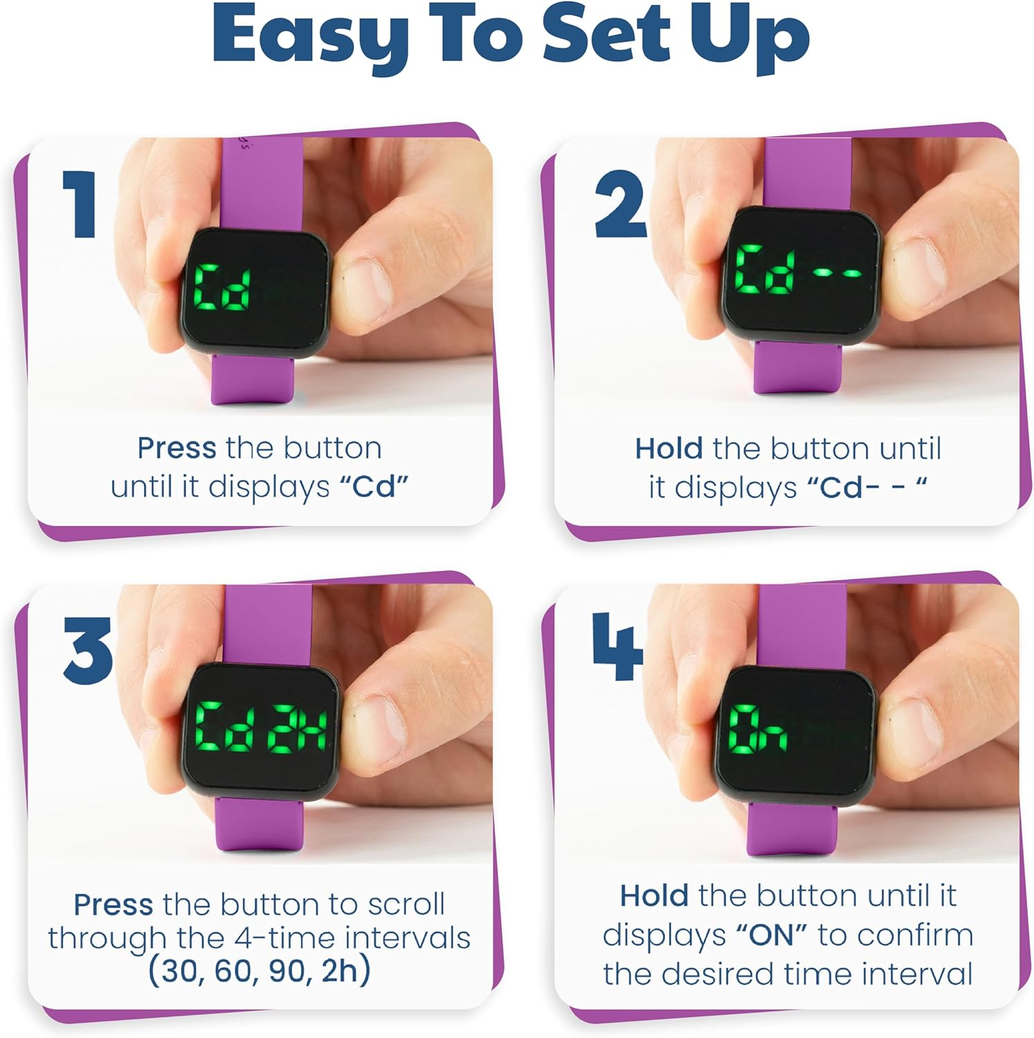 Potty Training Watch for Kids V2 &ndash; a Water Resistant Potty Reminder Device for Boys & Girls to Train Your Toddler with Fun/Musical & Vibration Interval Reminder with Potty Training Ebook - Unicorns image number 5