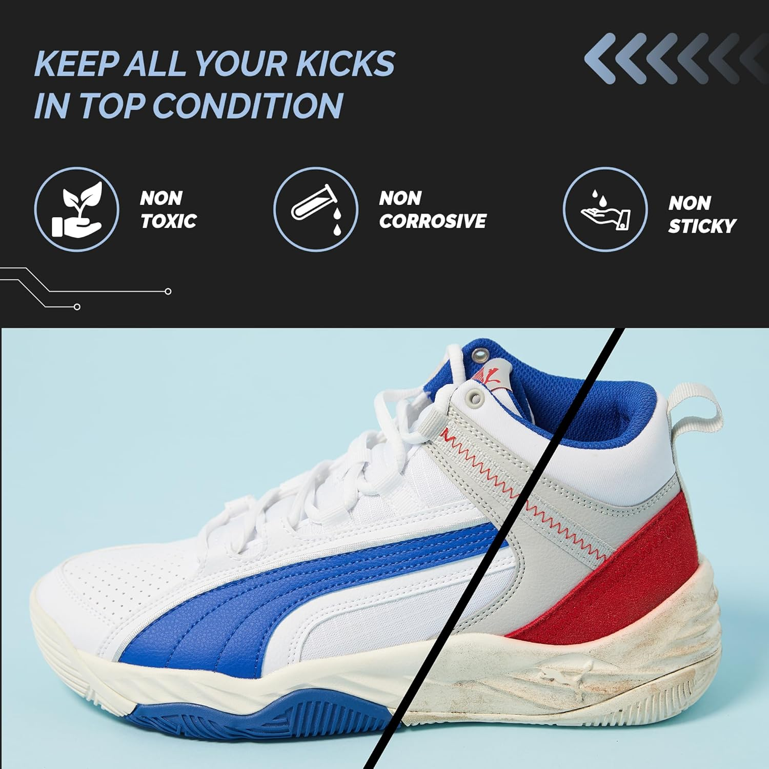 GRIPEXX 2 in 1 Sports Shoe Grip Spray, Provides Traction and Rejuvenates Soles. Multipurpose Grip Spray for Cleaning and Improving Basketball Shoe Grip. anti Slip & Performance Enhancer image number 5