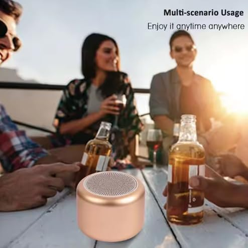 Hype Audio Portable Mini Bluetooth Wireless Speaker, Lightweight Super Compact, Enhanced Stereo Sound Bass for Outdoor, Sport, Party, Desktop, Bedroom and Camping (Gold) image number 1