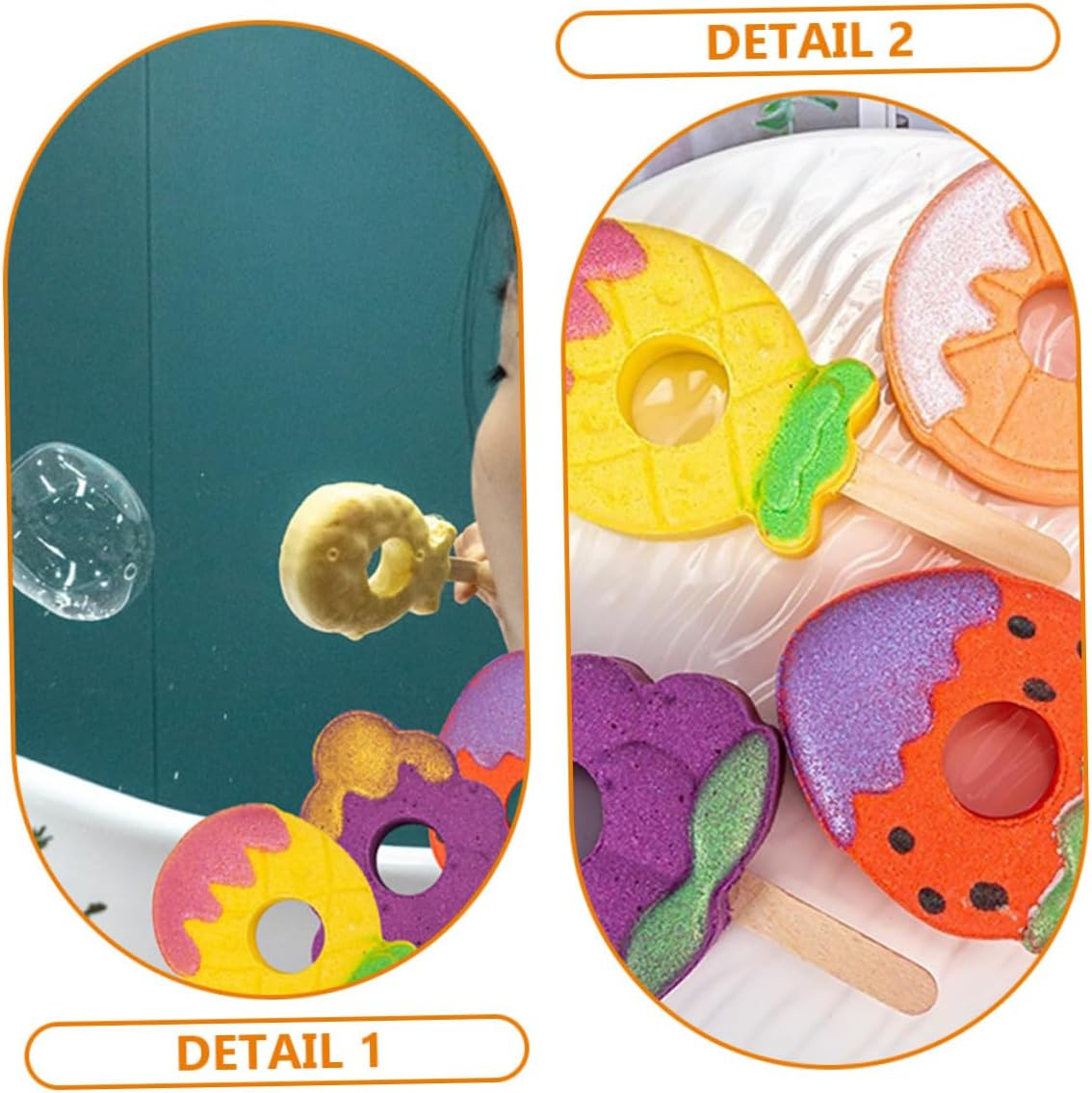 Gogogmee 4Pcs Salt Bomb Bubble Bath Bomb Portable Moisturizing Relaxation Therapy Spa for Girlfriend Wife Friends image number 2