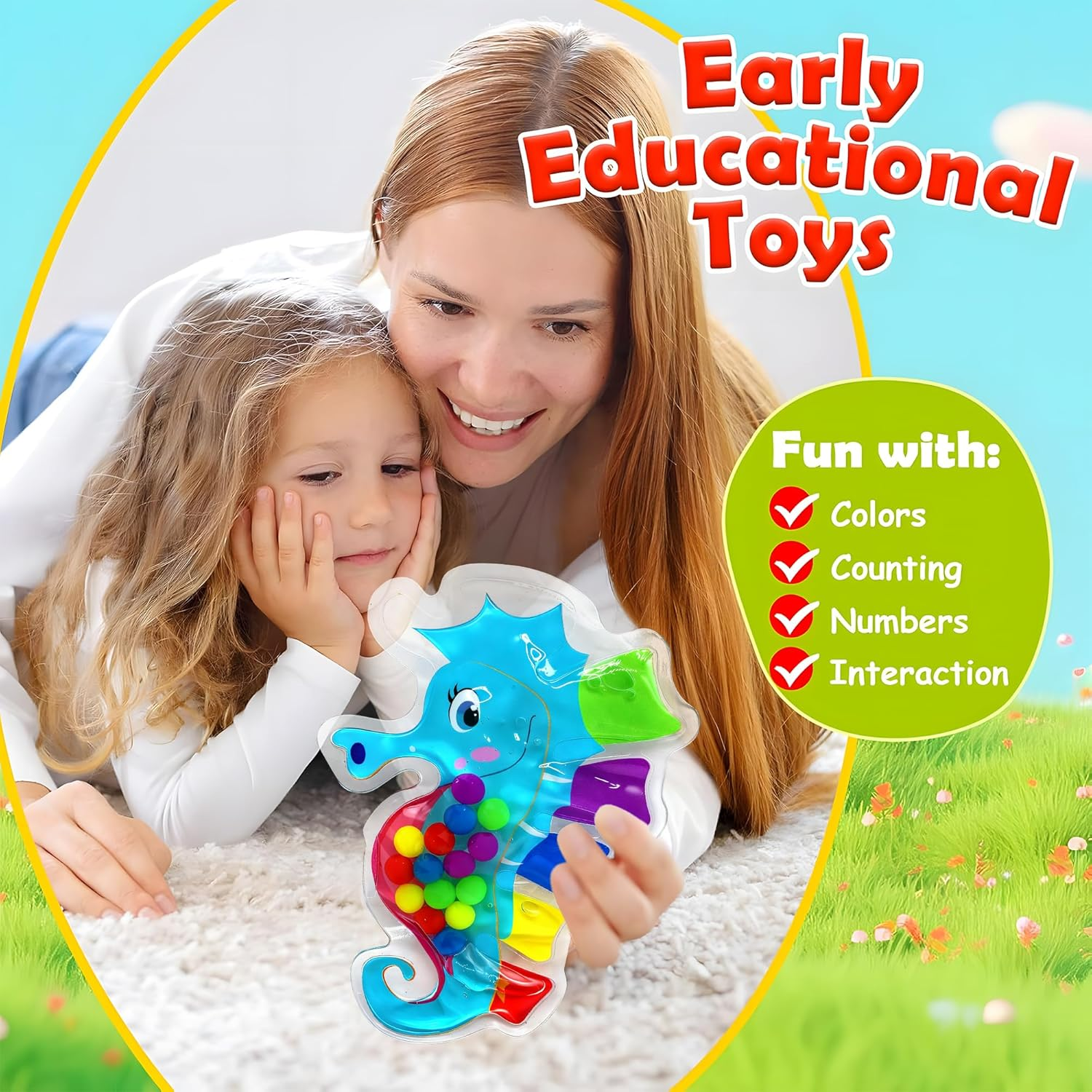 Color Sorting Sensory Toy-Fine Motor Skills Toys for Toddlers-Montessori Toys Preschool Learning Activitie-Calm down Sensory Fidget Toy for Kids 3+,Christmas Stocking Stuffer Toddler Grandkid image number 6