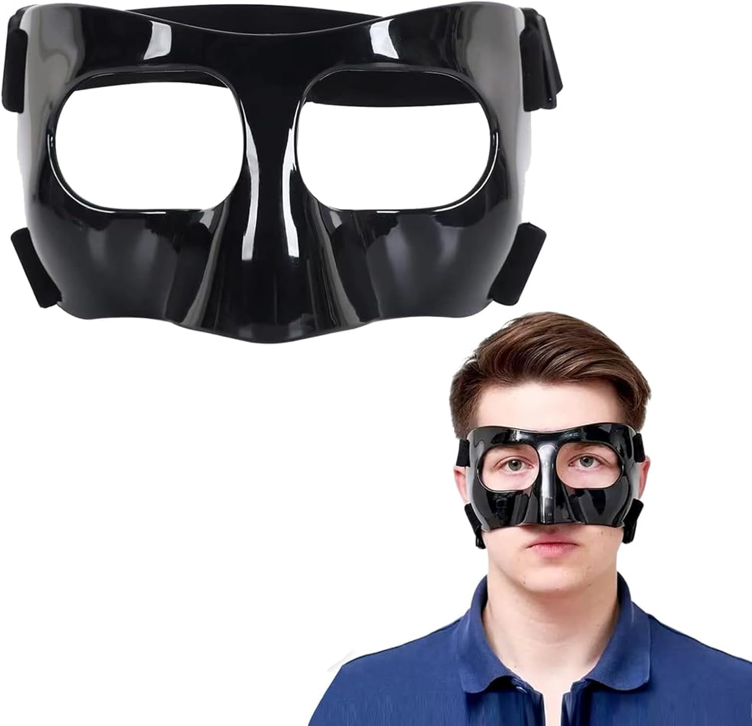 Nose Guard for Broken Nose, Face Shield Masks for Soccer and Basketball Sports, Adjustable for Adults and Teenagers, Suitable for Men and Women image number 5