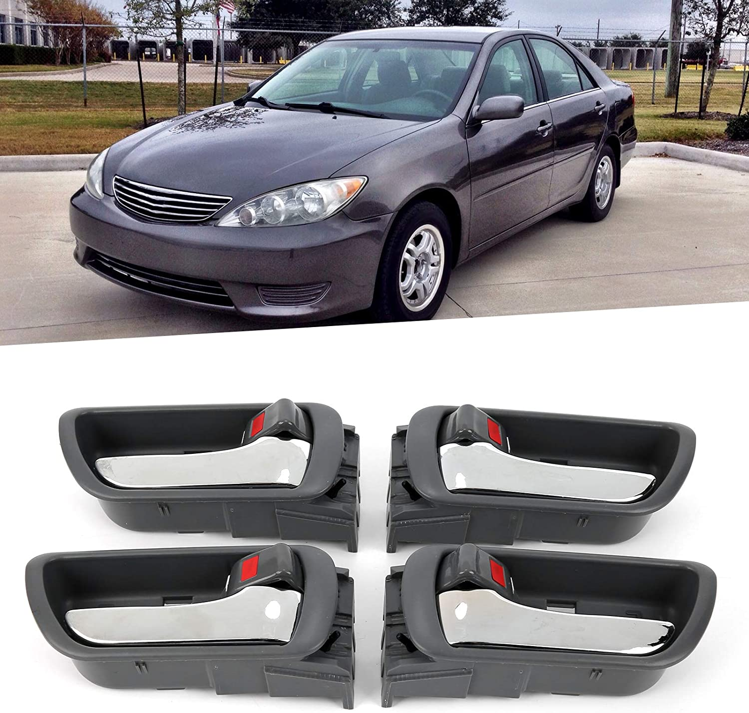 RASTKY Inner Door Management of 4 Pieces of Complete Driver and Passenger Side 69206-33030 for Camry 2002-2006 image number 4
