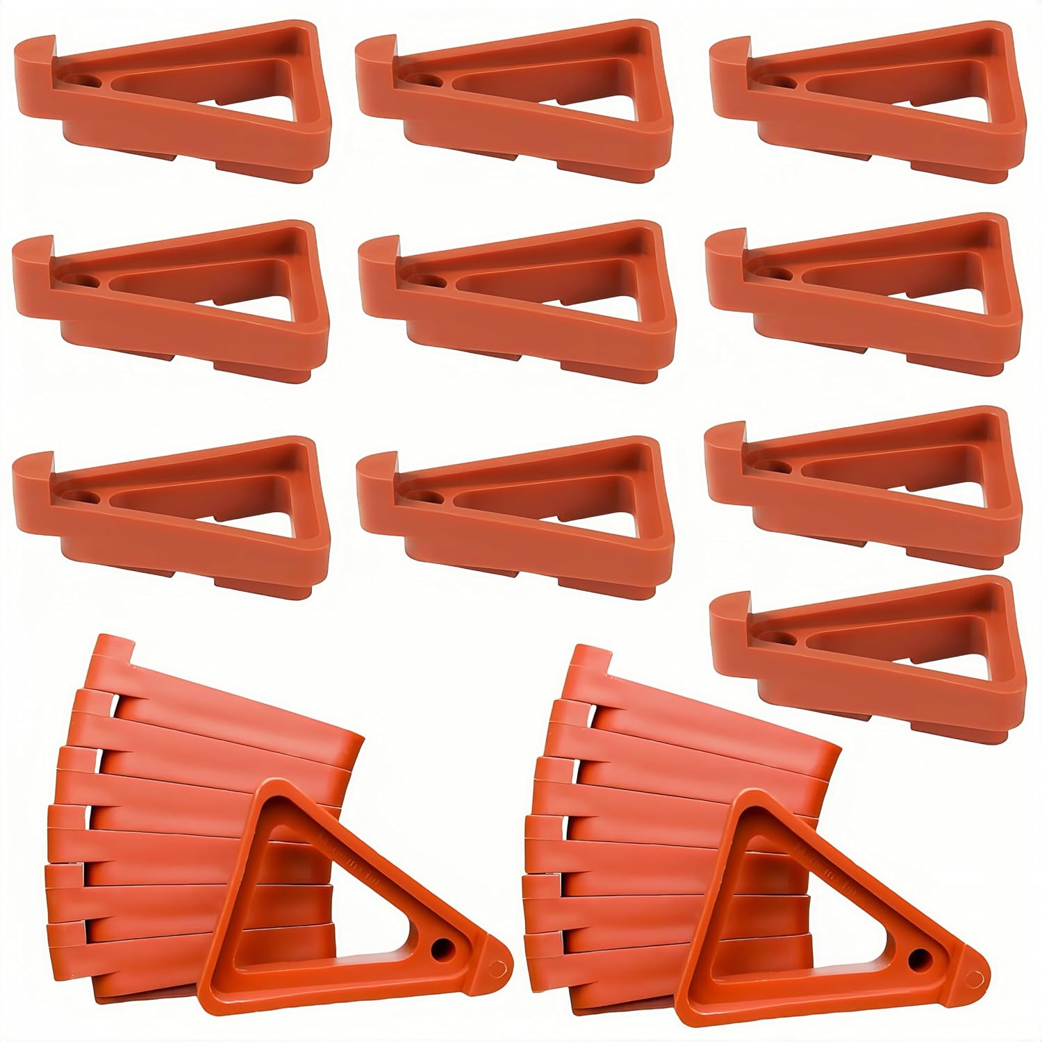 Flower Pot Feet, 24 Pcs Plant Pot Risers Brick, Invisible Flower Pot Risers,Triangle Flower Pot Rack Holder Pot for Outdoor Planters Indoor Garden Plants Breathable Ventilated Moisture image number 2