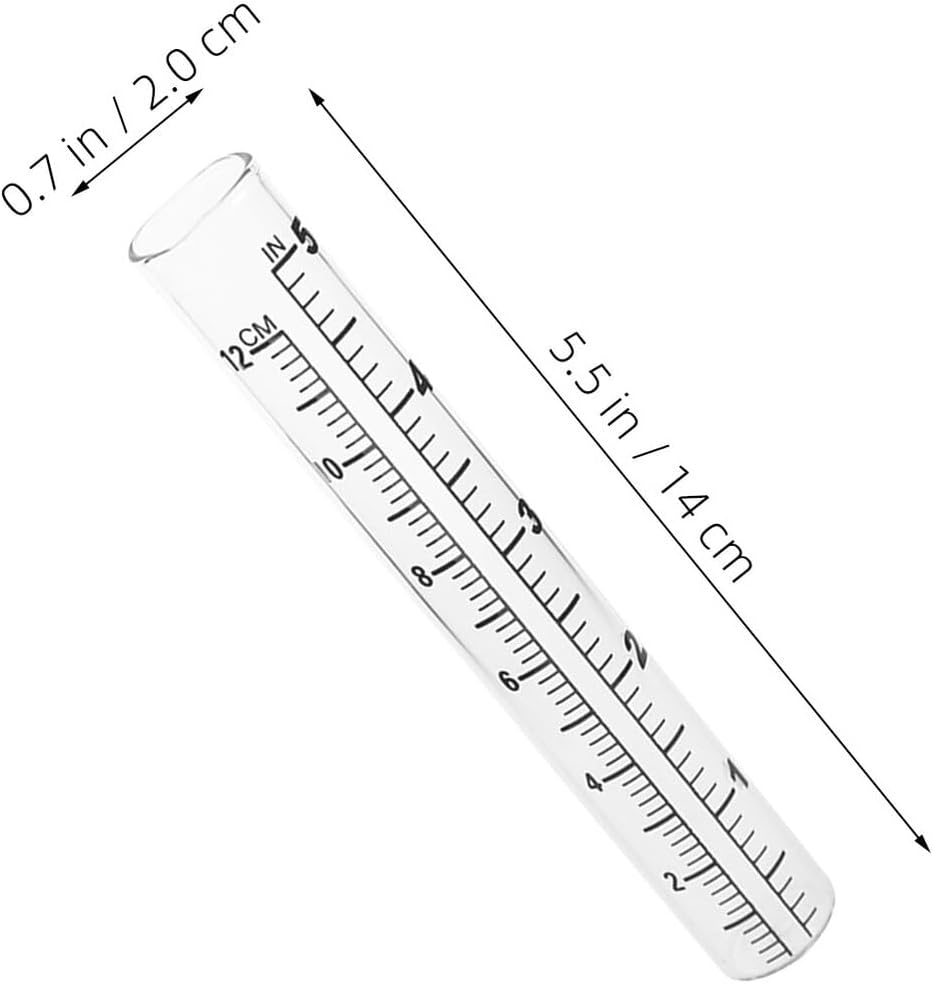 4Pcs Glass Rain Gauge Replacement Tubes Rain Water Gauge Cylinders for Outdoor Garden and Lawn image number 4