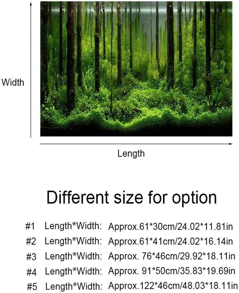 Aquarium Background Sticker, Fish Tank Backdrop PVC Adhesive Underbackgrop Decoration Paper(61 * 41Cm) image number 2
