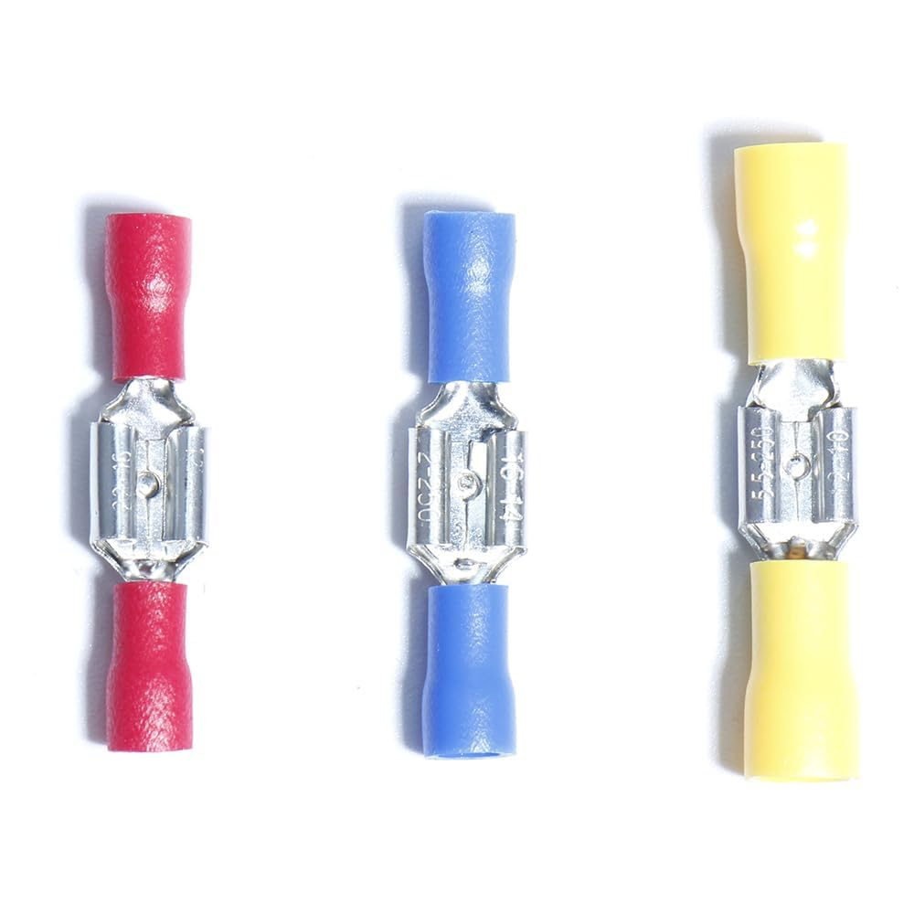 Aikoolwer Wire Crimp Connectors Crimping Pliers Crimper Kit AWG 22-10 Insulated Butt Spade Fork Ring Terminals Ratcheting Tool Automotive Electrical