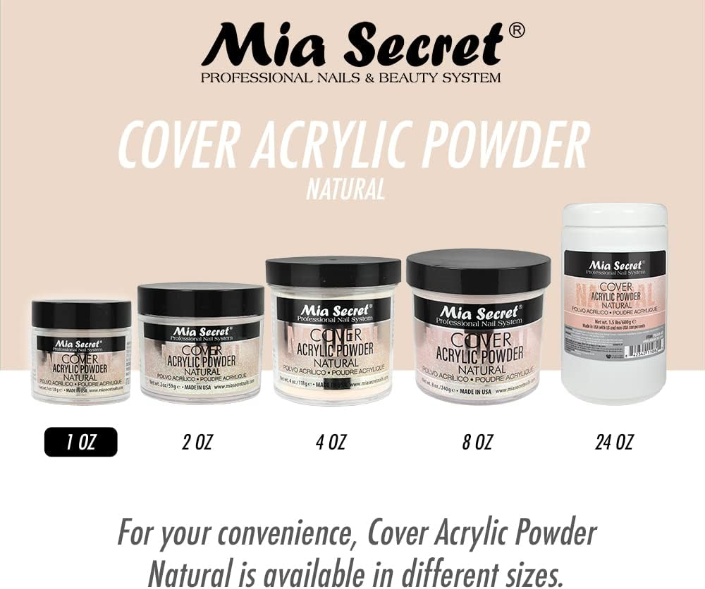 Mia Secret Acrylic Powder Cover Natural 1 Oz. image number 5