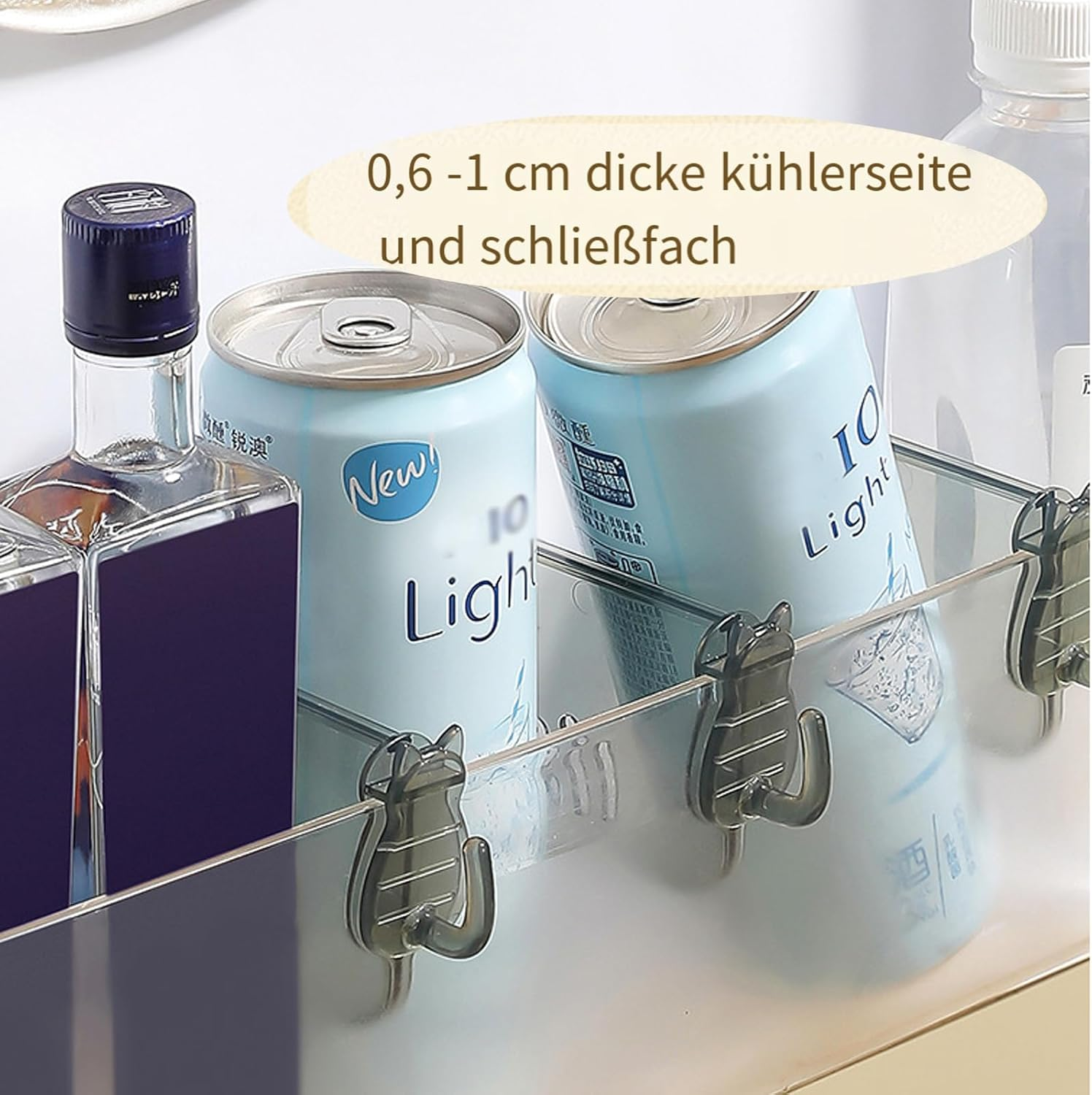 Fridge Storage Net Bag for Hanging, Fridge Organiser with 2 Tube Holders Partition, Double Compartment Hanging Storage, Fridge Storage Bags for Kitchen Organisation (Green-1) - Green (Green-1) image number 6