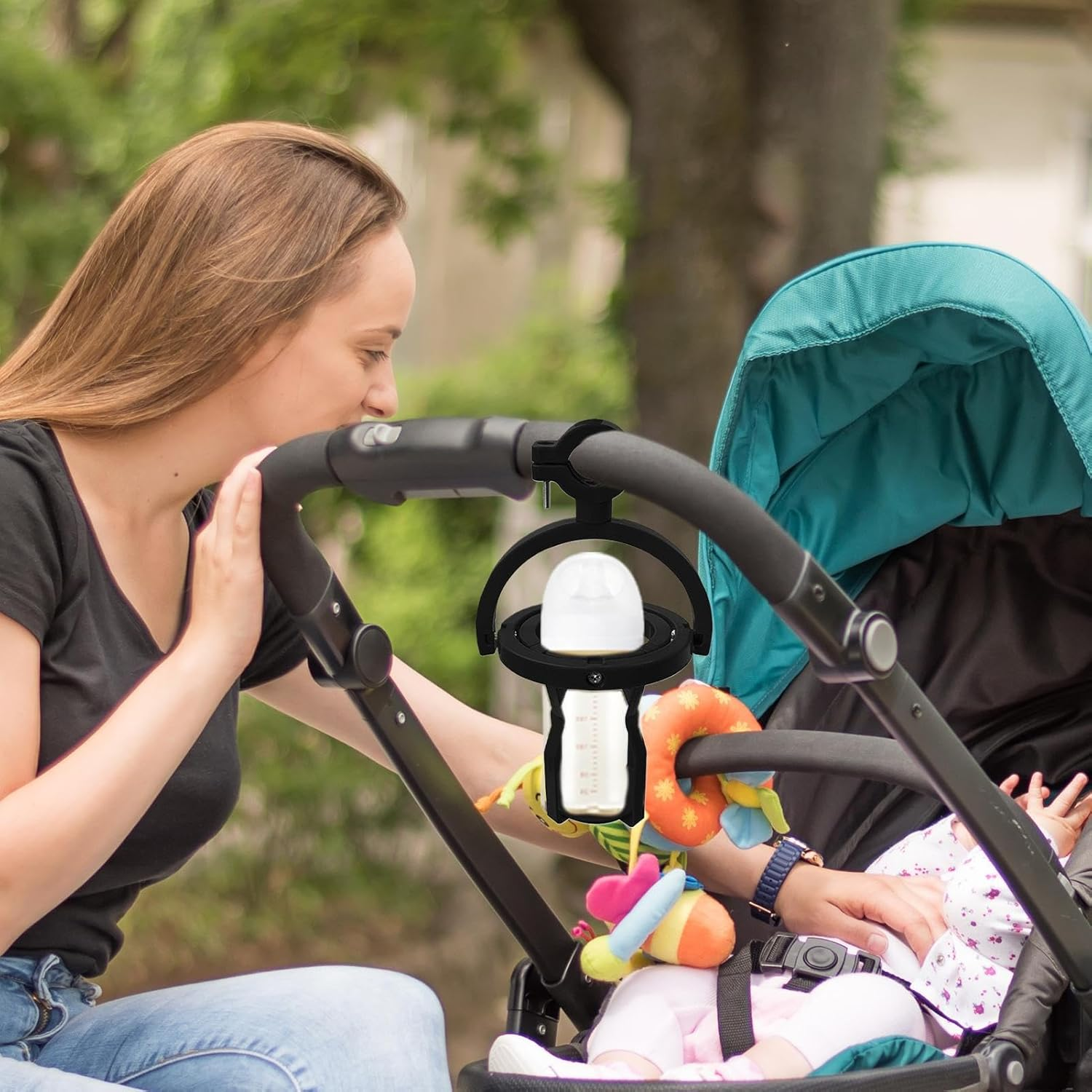 Gupcaqosjw Self Leveling Cup Holder | Anti-Spill Cup Holder | Water Bottle Cage with Gyroscope Technology for Bike Motorcycle Truck Sports Bus Driver Boat Tractor image number 3