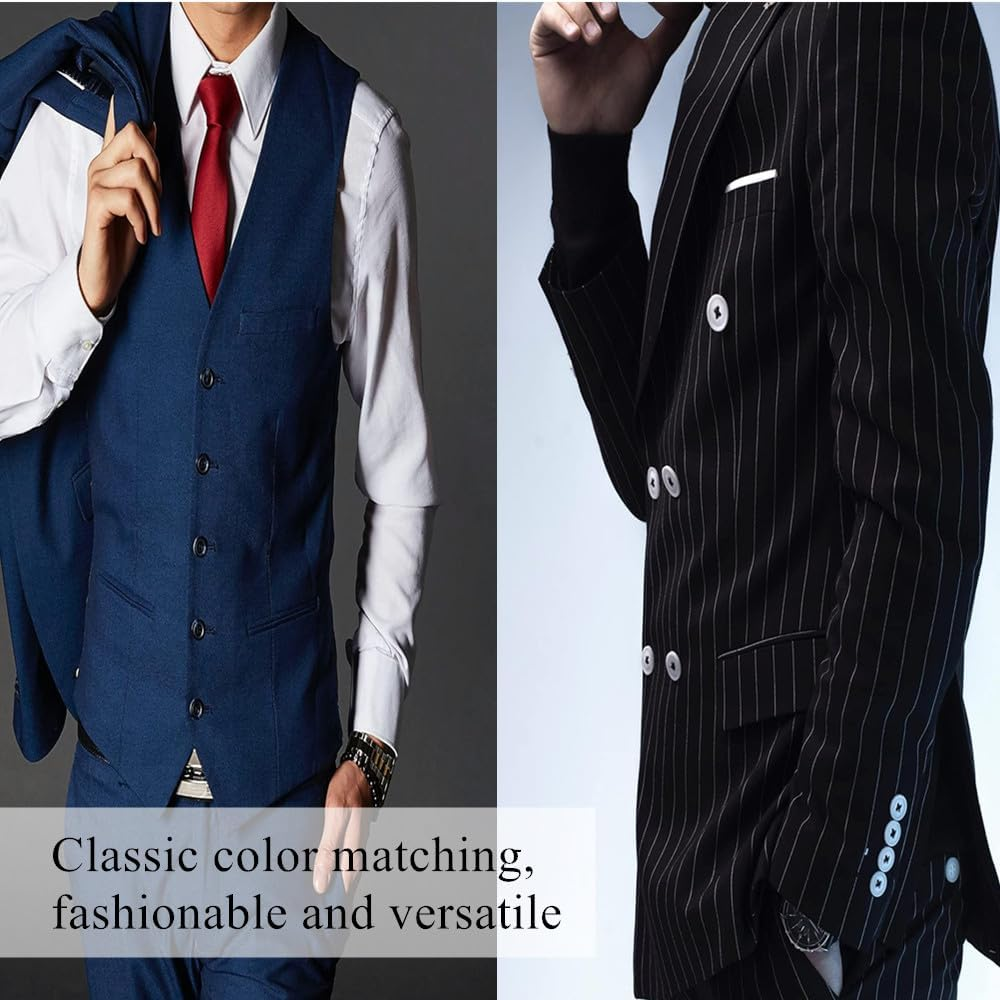 Kastetards 160 Pcs round Sewing Buttons,Black and White Round-Sewn Buttons, Five Sizes,1 Independent Compartment Storage Box, DIY Craft, Suitable for Shirts, Overcoats, Trousers, Clothing Craft image number 1