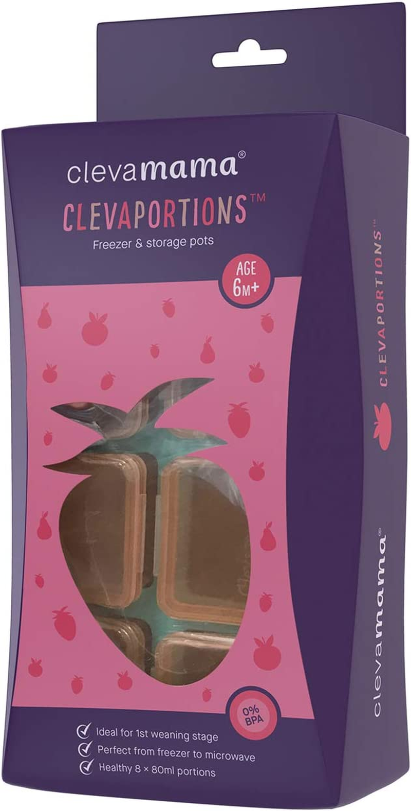 Clevamama Clevaportions Baby Food Freezer and Storage Pots image number 3