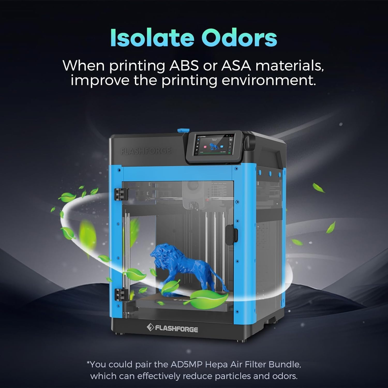 FLASHFORGE Adventurer 5M 3D Printer Enclosure Kit, DIY Design, Reduce Noise, Increase Safety and Odor Isolation, Supports Printing High Temperature Filaments, like ASA and PC image number 2