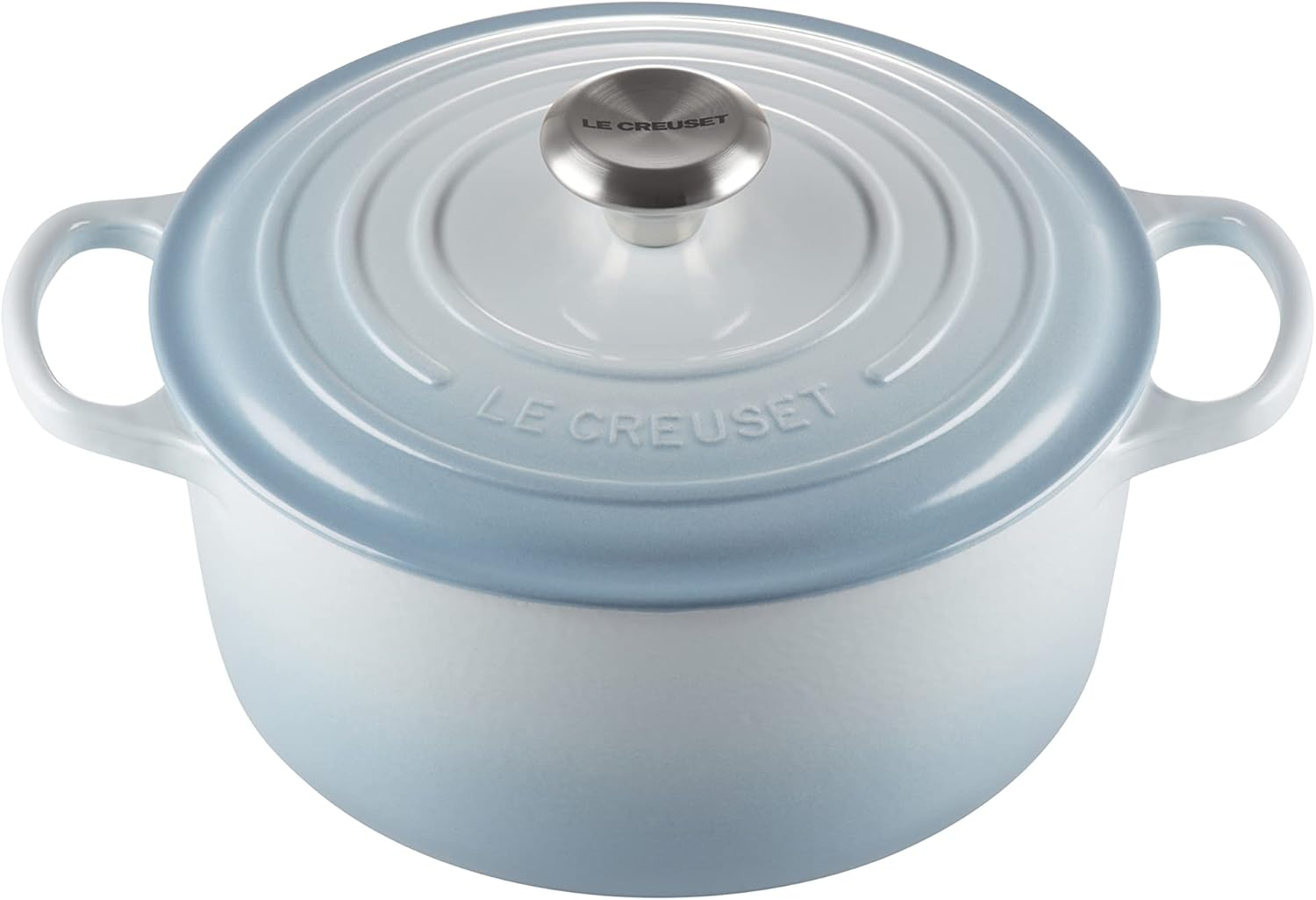 Le Creuset Signature Cast Iron round Casserole 26Cm - 5.3L Coastal Blue