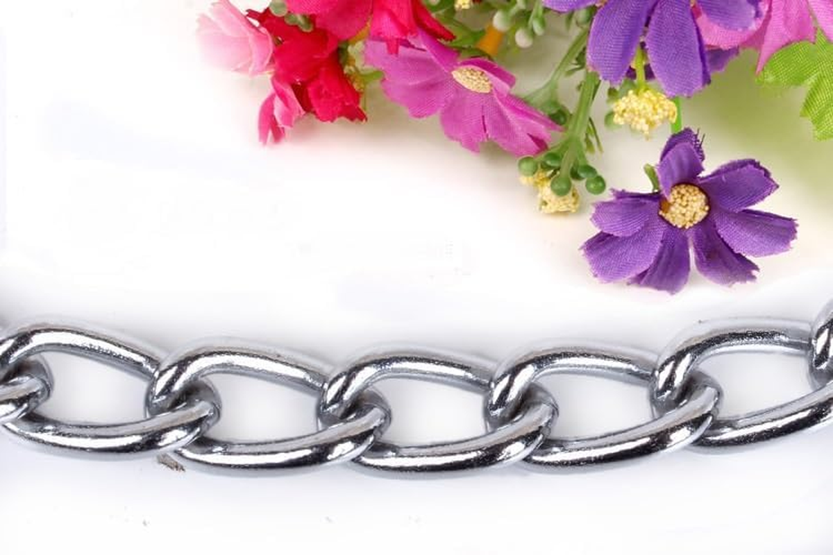 Heavy Duty Anti-Bite Dog Giant Chain Leash with Leather Handle (Black, 0.3 * 180CM) image number 5