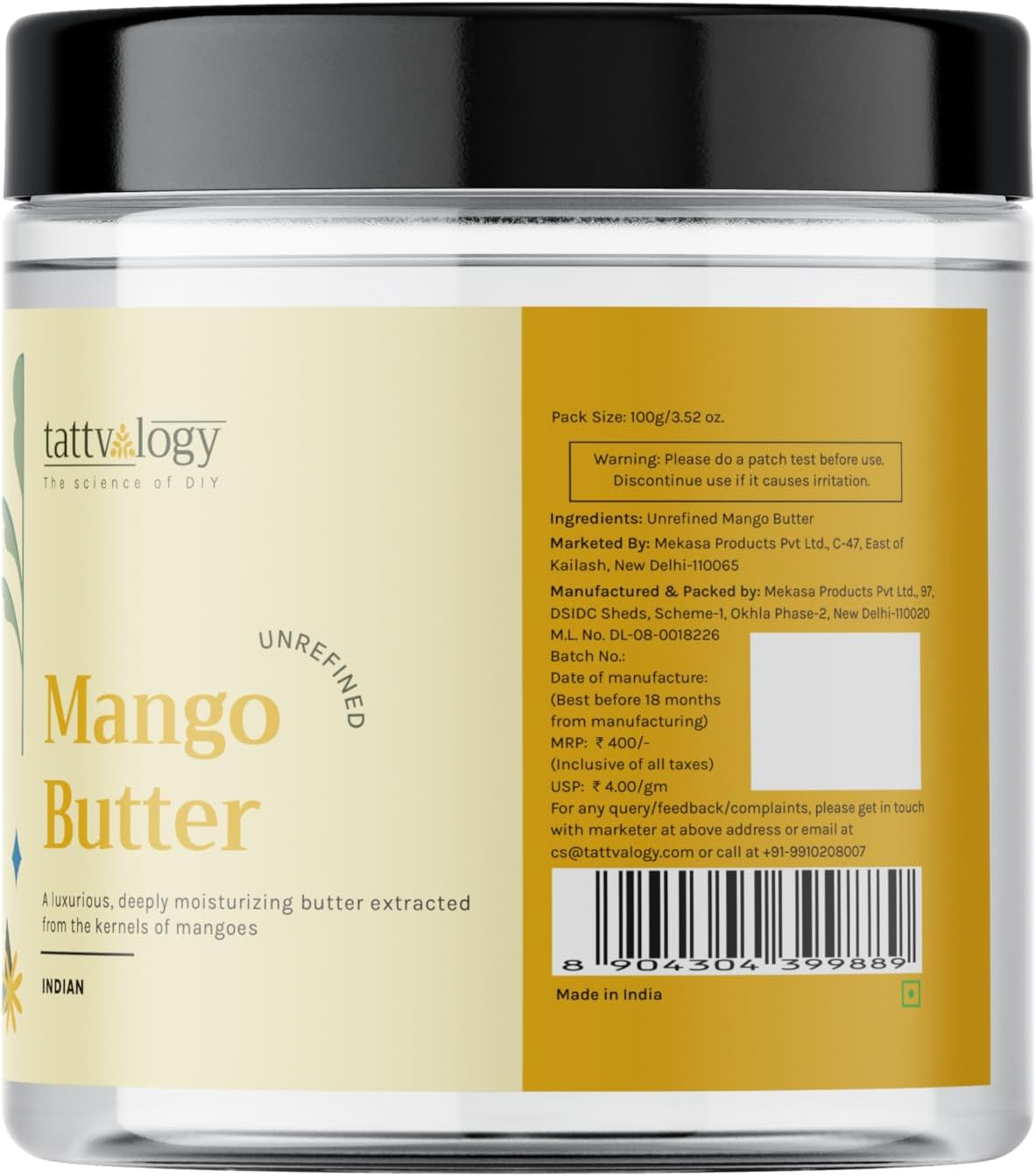 Nature'S Tattva Tattvalogy Raw Mango Unprocessed and Unrefined Butter, 100G image number 3