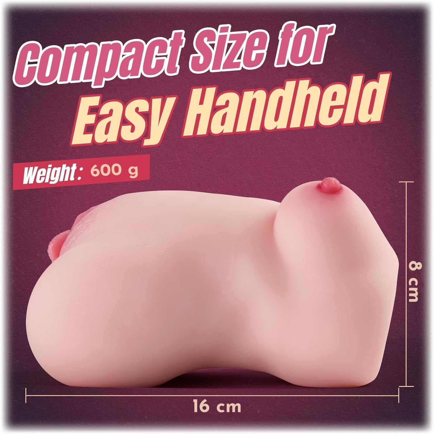 Pocket Pussy Male Masturbators - Realistic Sex Doll with Tight Channel Ass Boobs Mini Sex Dolls Male Stroker with Strong Suction Pocket Pussies Blowjob Toy for Men Masturbation (Skin) image number 1