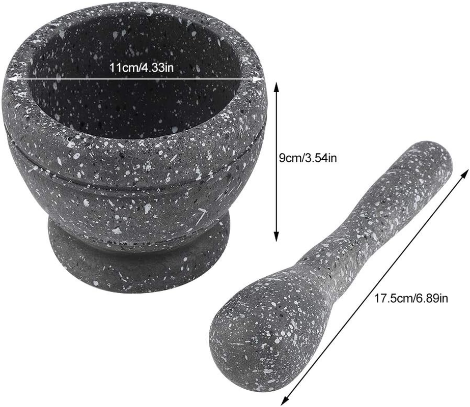Mortar and Pestle Set, Grinder Bowls, Manual Garlic Grinder, Mortar Pestle Set, Grinding Bowl Kitchen Tool for Spices, Seasonings, Pastes, Pestos image number 3