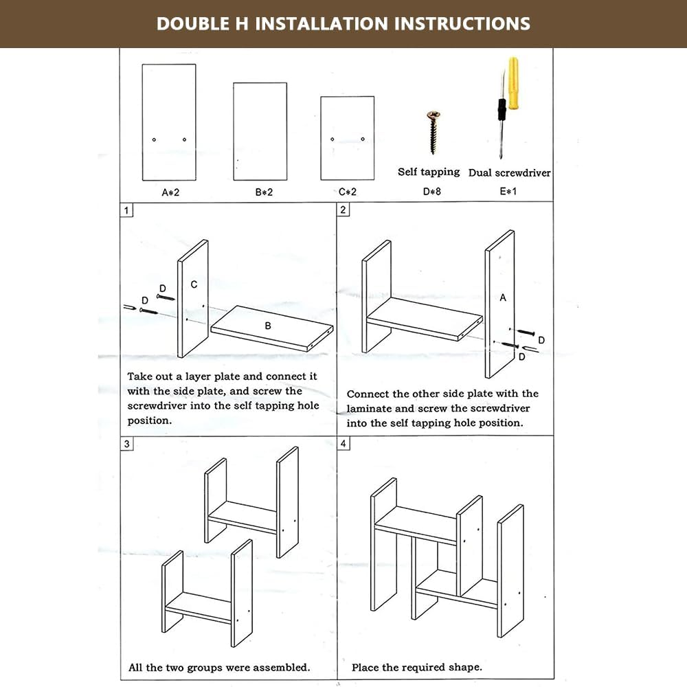 Adjustable Desktop Organizer Shelf &ndash; Natural Wood Office Storage Rack, Freestyle Desk Bookshelf for Home, Countertop Bookcase for Books, Supplies, Decor & Gifts image number 3