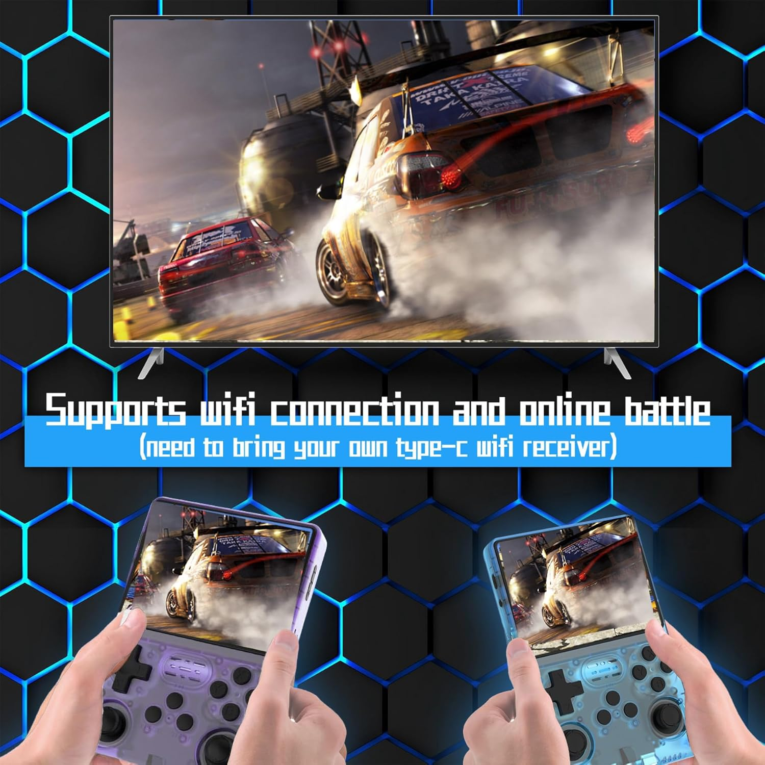 2025 Upgraded R40S Pro Handheld Game Console with 30000+ HD Games,3.5 Inch IPS Screen Mini Portable Video Game Console,Built in 45 Simulators,3800Mah Rechargeable Portable Pocket Arcade,256Gb (Black) image number 1