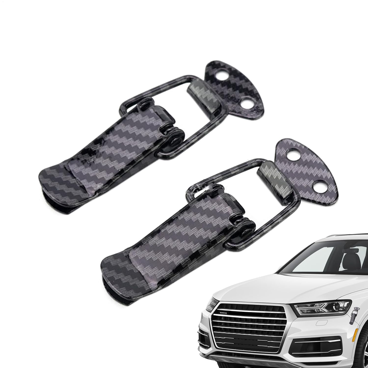 Car Bumper Hook Lock Clips | 2Pcs Front Rear Bumper Fastener, Car Bumper Clip Hasp, Security Hook Lock Clips, Sturdy Quick Release Fasteners for Cars, Trunks, Fenders image number 6