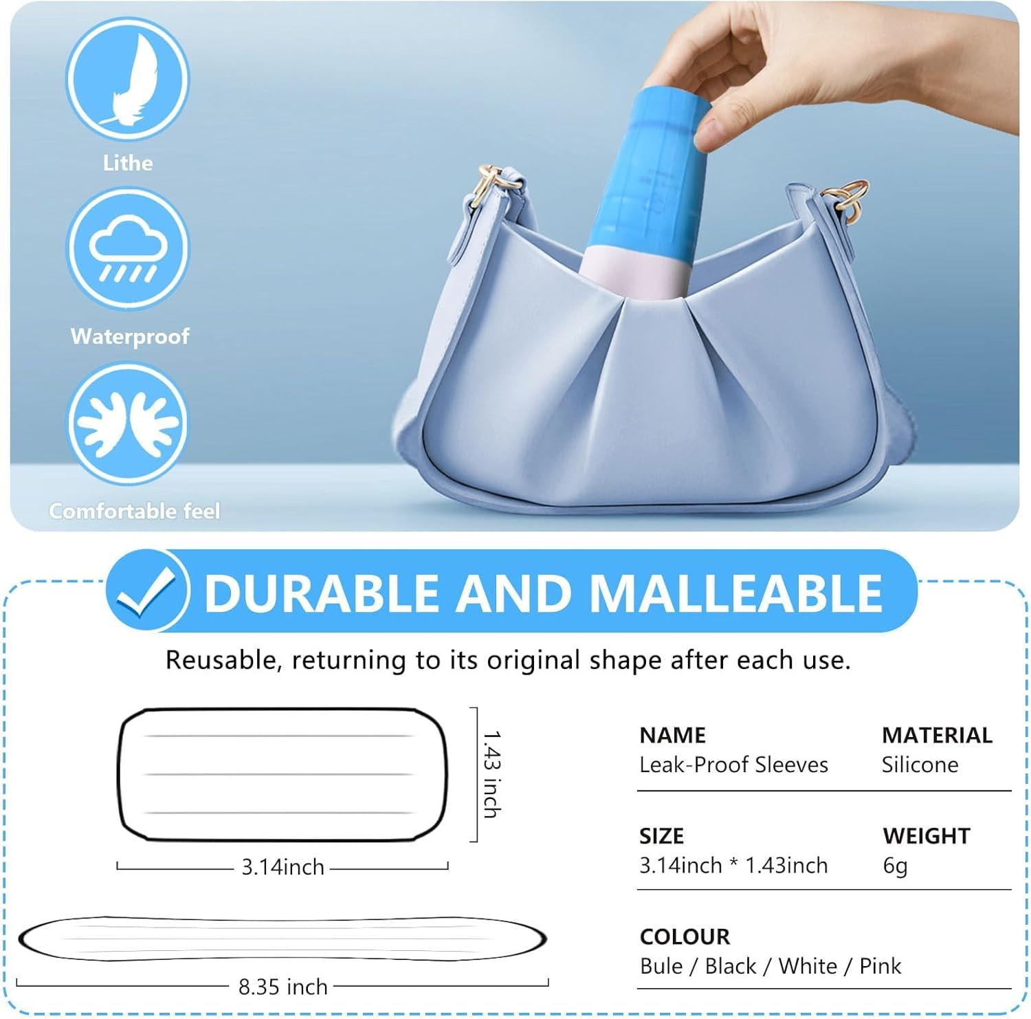 16 Pack Silicone Bottle Covers,Travel Essentials for Women,Cruise Ship Essentials,Airplane Travel Accessories Luggage Travel Size Toiletries,Elastic Sleeves for Leak Proofing,Travel Must Haves image number 6