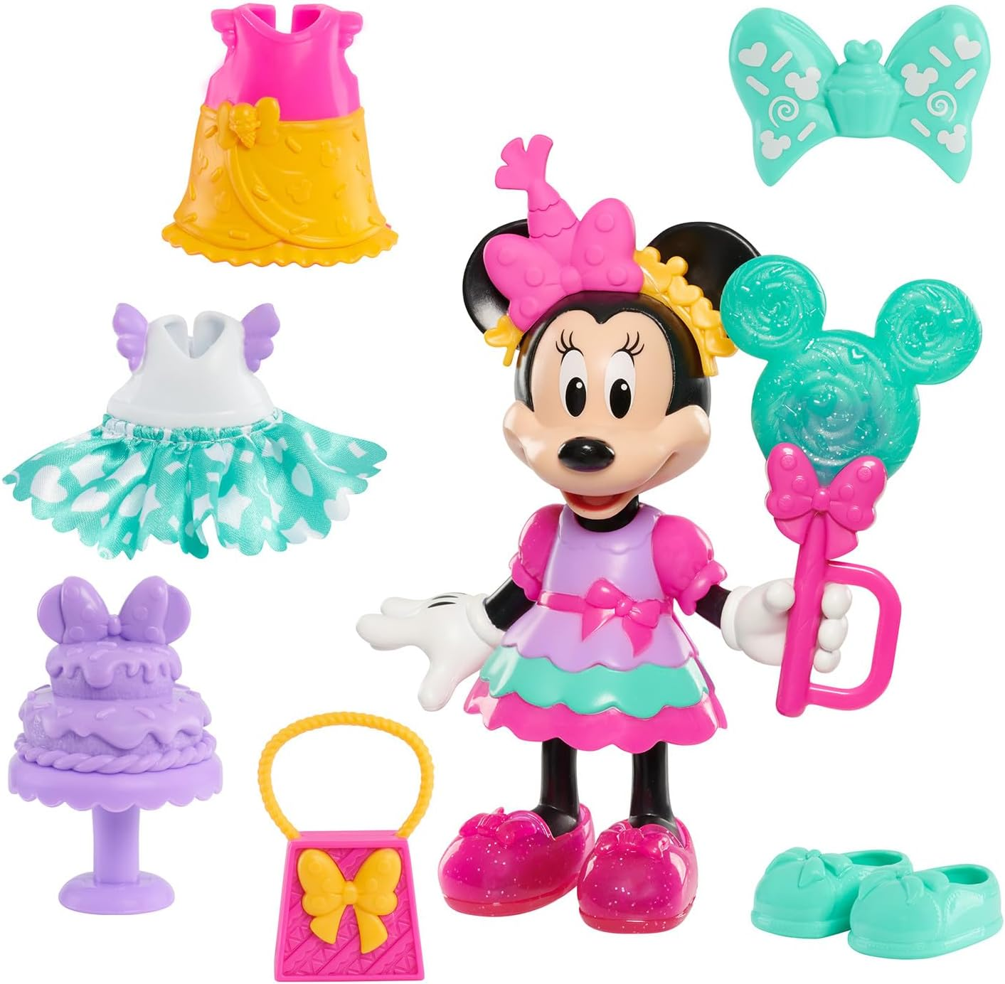 Minnie Mouse Fabulous Fashion 14-Piece Sweet Party Doll and Accessories, Kids Toys for Ages 3 up by Just Play image number 1