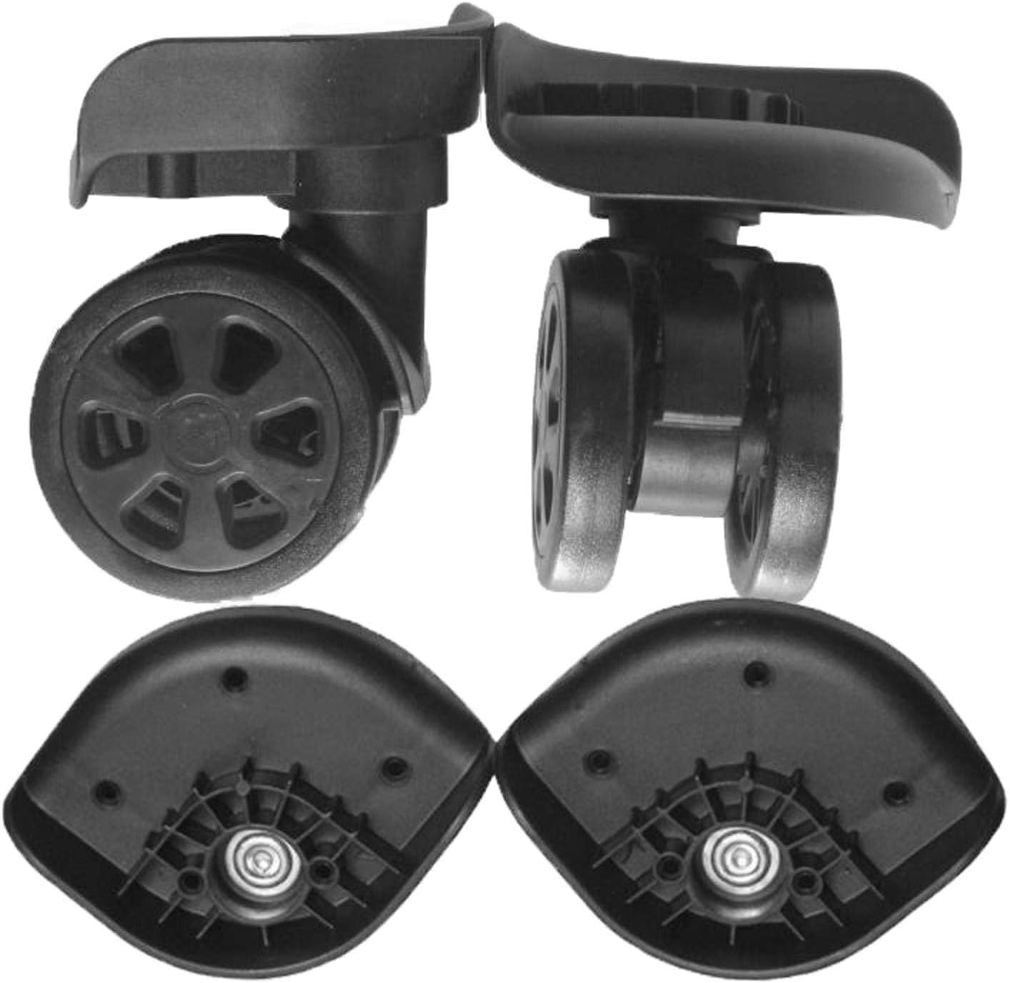WEIMEI - Swivel Castor Wheels, Heavy Duty Swivel Wheels Trolley Furniture Caster, Swivel Wheel Replacement Luggage Travel Suitcase Wheels (Black) image number 2