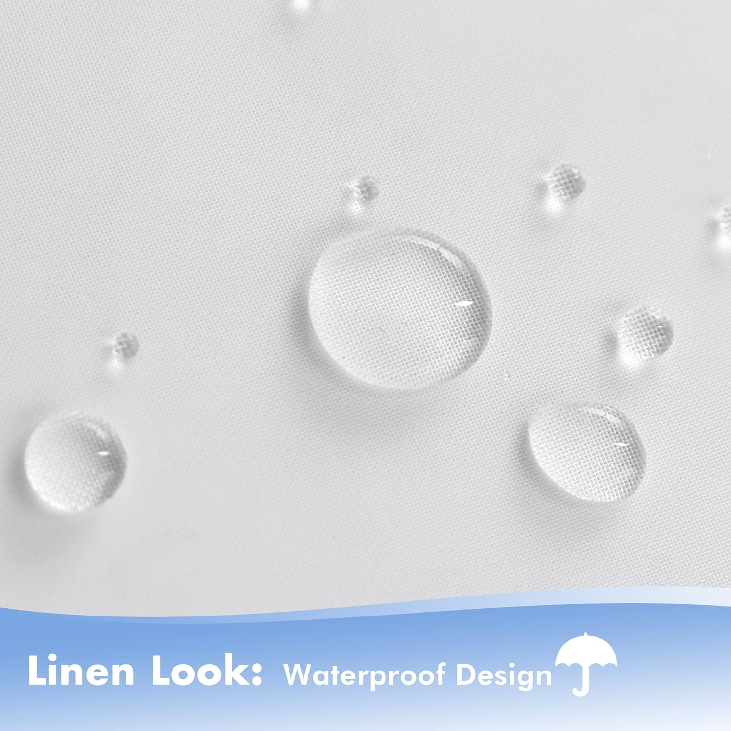 Holidayideas White Outdoor Sheer Curtains for Patio Waterproof, 4 Panels - 100 X 108 Inch - Extra Wide Voile outside Curtains Light Filtering Grommet Drapes for Front Porch, Gazebo, Pergola, Backyard image number 5