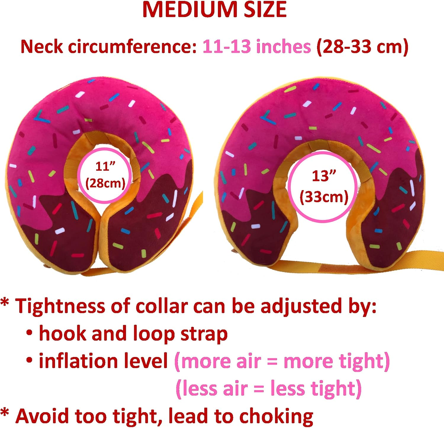 Dog Neck Donut Collar - Inflatable Dog Donut Collar for after Surgery - Elizabethan Collar for Dogs, Dog Inflatable Recovery Collar, Dog Doughnut Collar (Medium) image number 2
