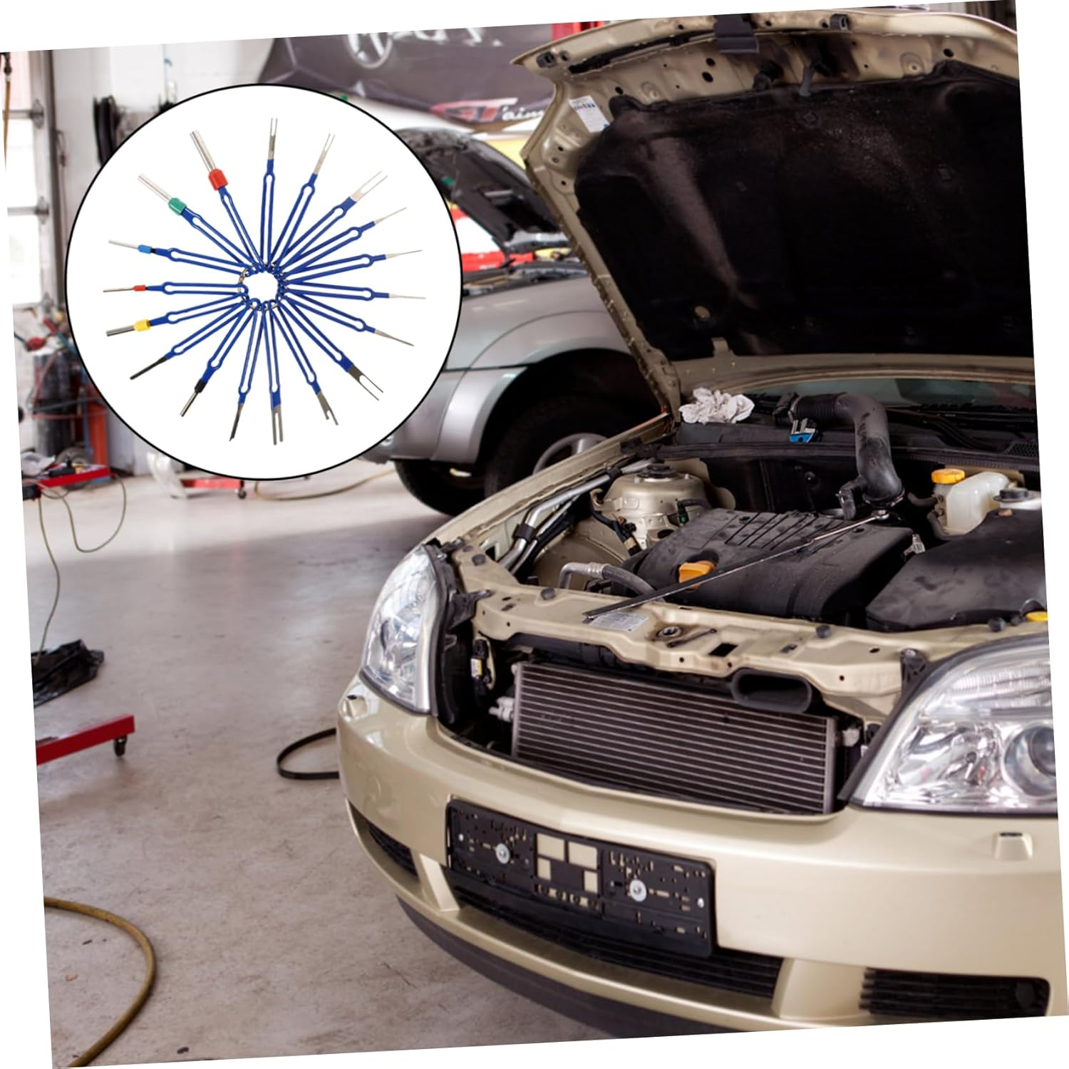 TOPPERFUN 18Pcs Professional Automotive Wire Harness Disassembler Terminal Removal Tool Pin Extractor Electrical Tools Easy to Use image number 3