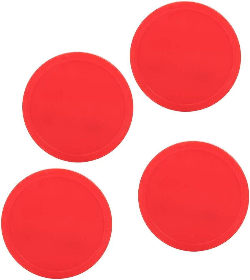 4PCS Air Hockey Pucks, Red Plastic Hockey Pucks Replacement Accessories for Game Tables, Game Room, Small Size for Kids, Large Size for Adult, (Large (82Mm)) image number 5