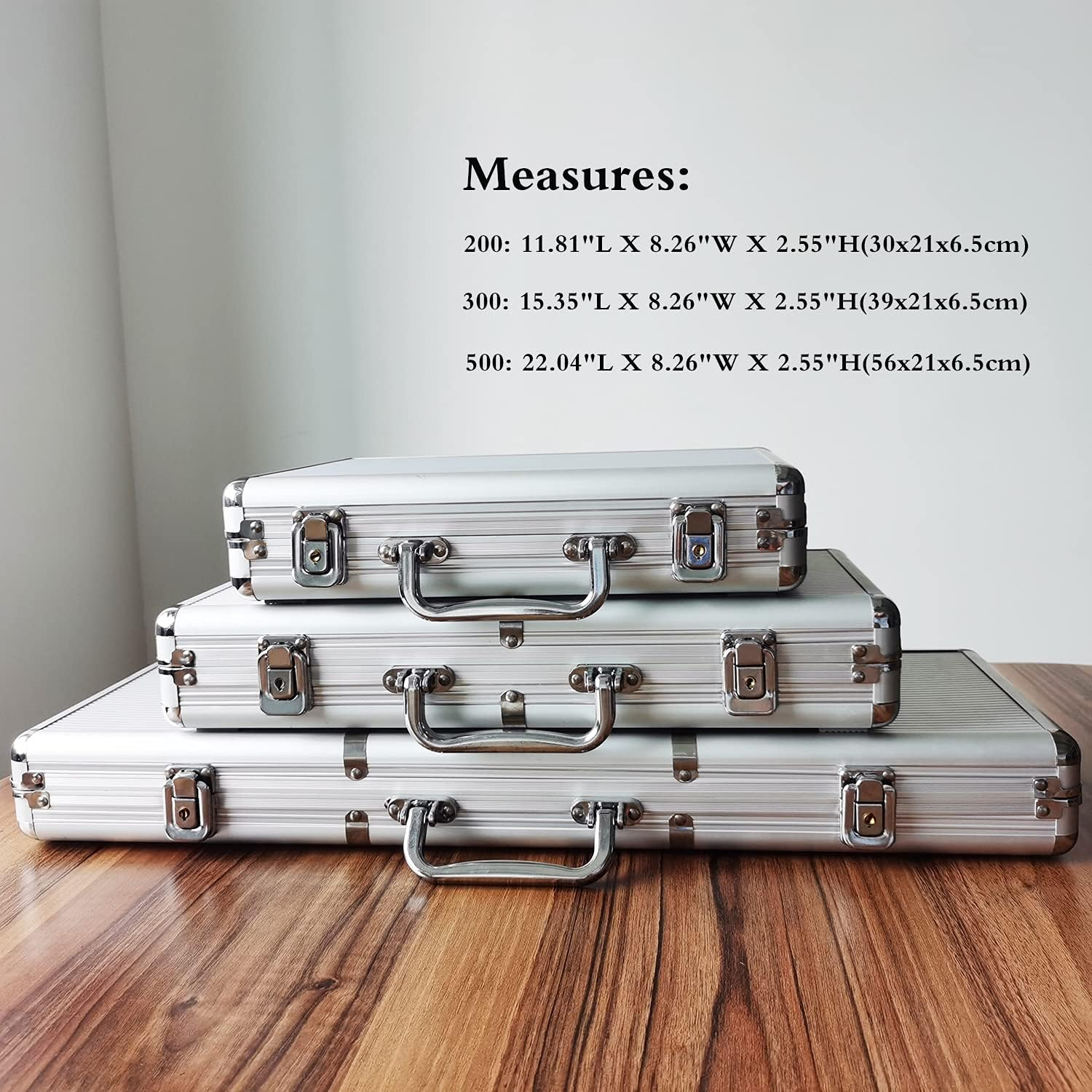 SEETOOOGAMES 200Pcs Capacity Empty Aluminum Poker Chip Case Only image number 1