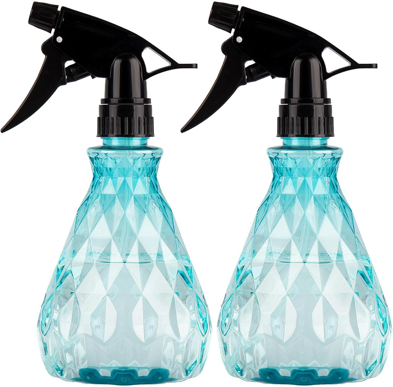 2 Pcs Spray Bottles, 500 Ml/17 Oz Empty Water Spray Bottles, Plastic Reusable Adjustable Mist Sprayer Squirt Bottles Containers Refillable for Cleaning Solutions, Gardening, Plants